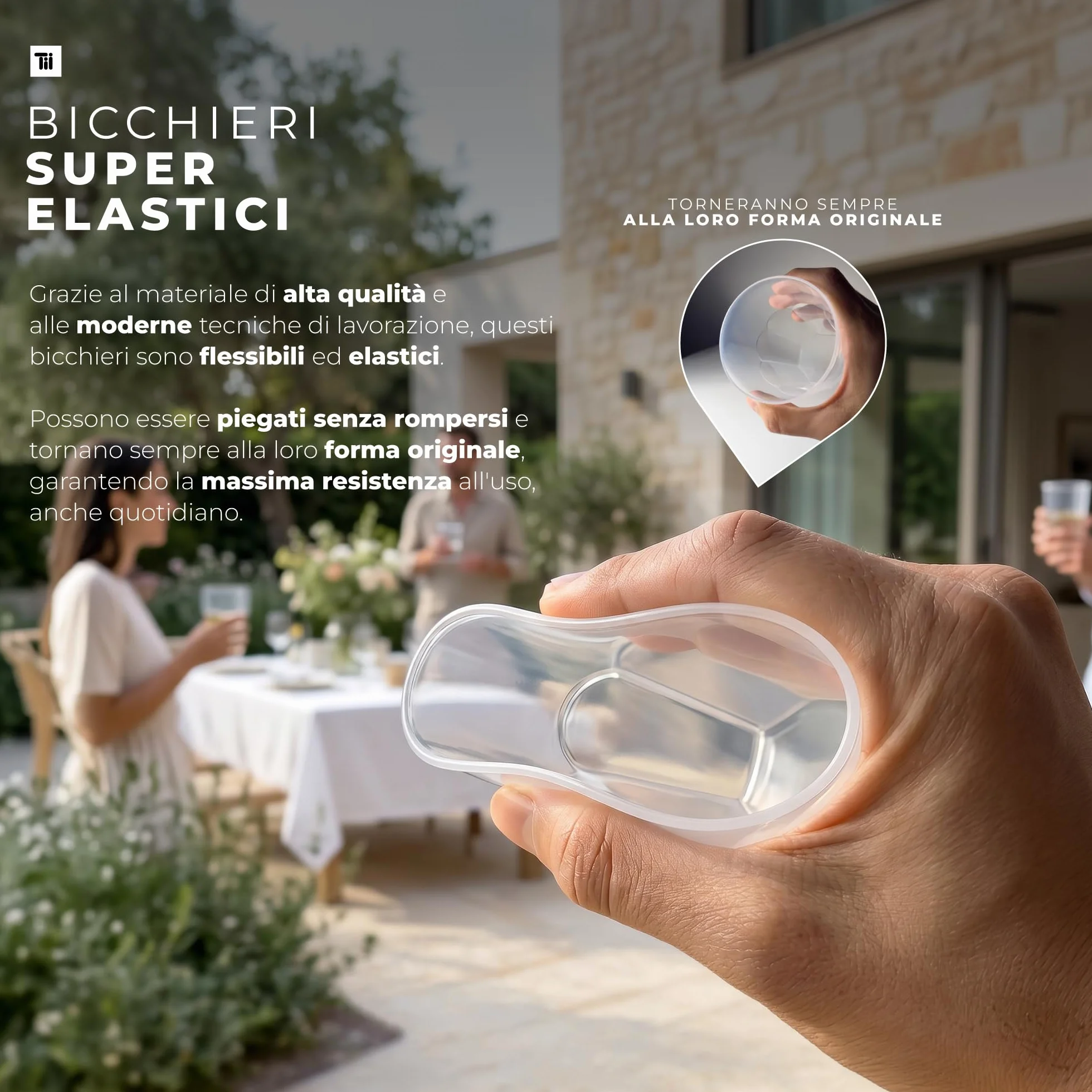 TUNDRA Bicchieri da Cocktail 350 ml BPA-Free Plastica Riciclabile Infrangibili Riutilizzabili Confezione 40