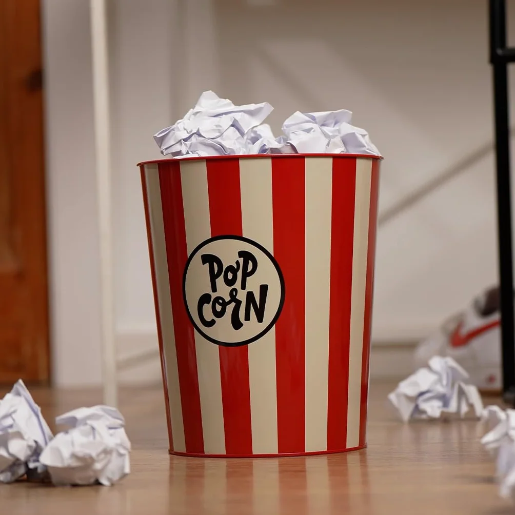 Balvi Cestino Carta Popcorn Rosso Beige Metallo