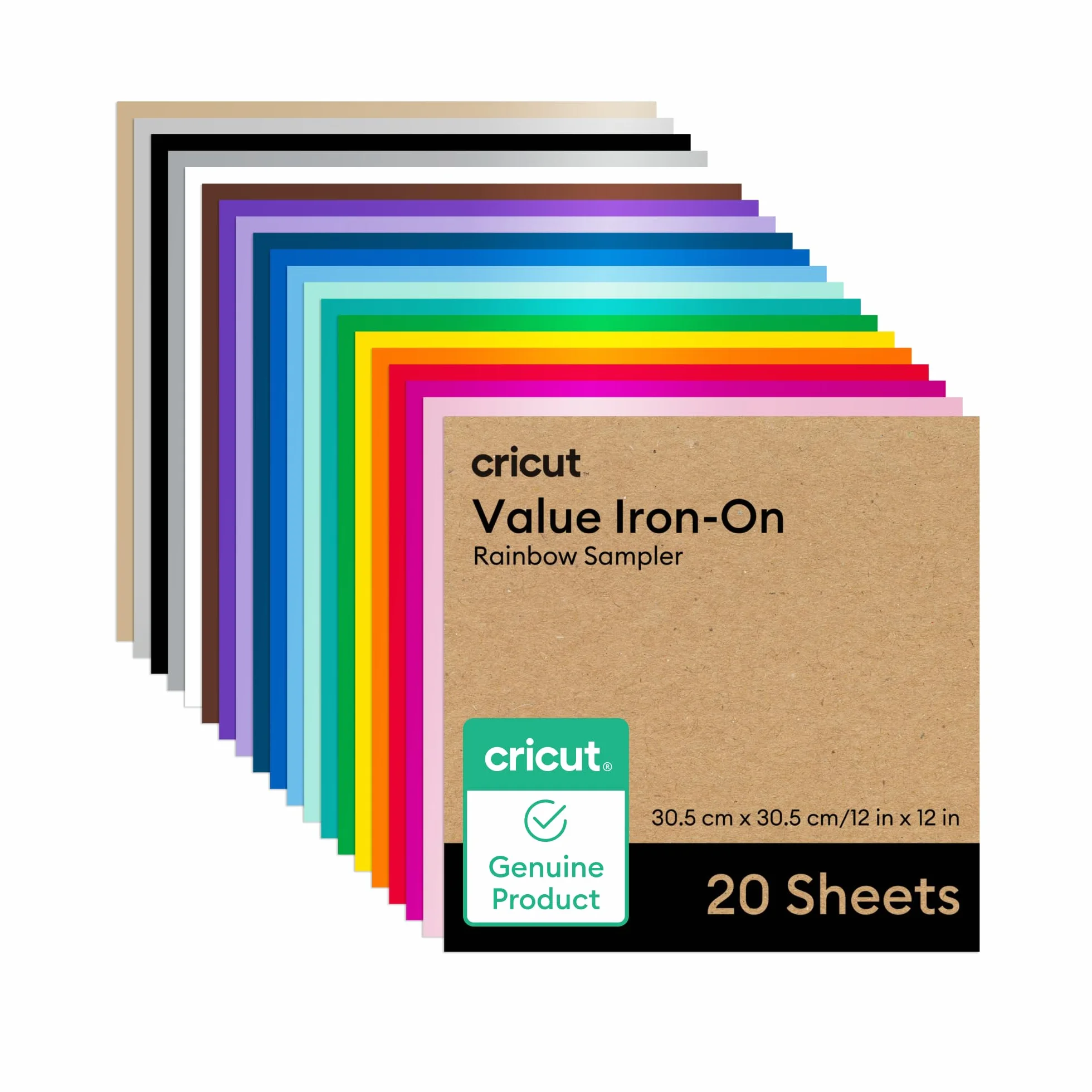 Thermocollant Cricut™ Rainbow 30,5 cm x 30,5 cm (20 unités)