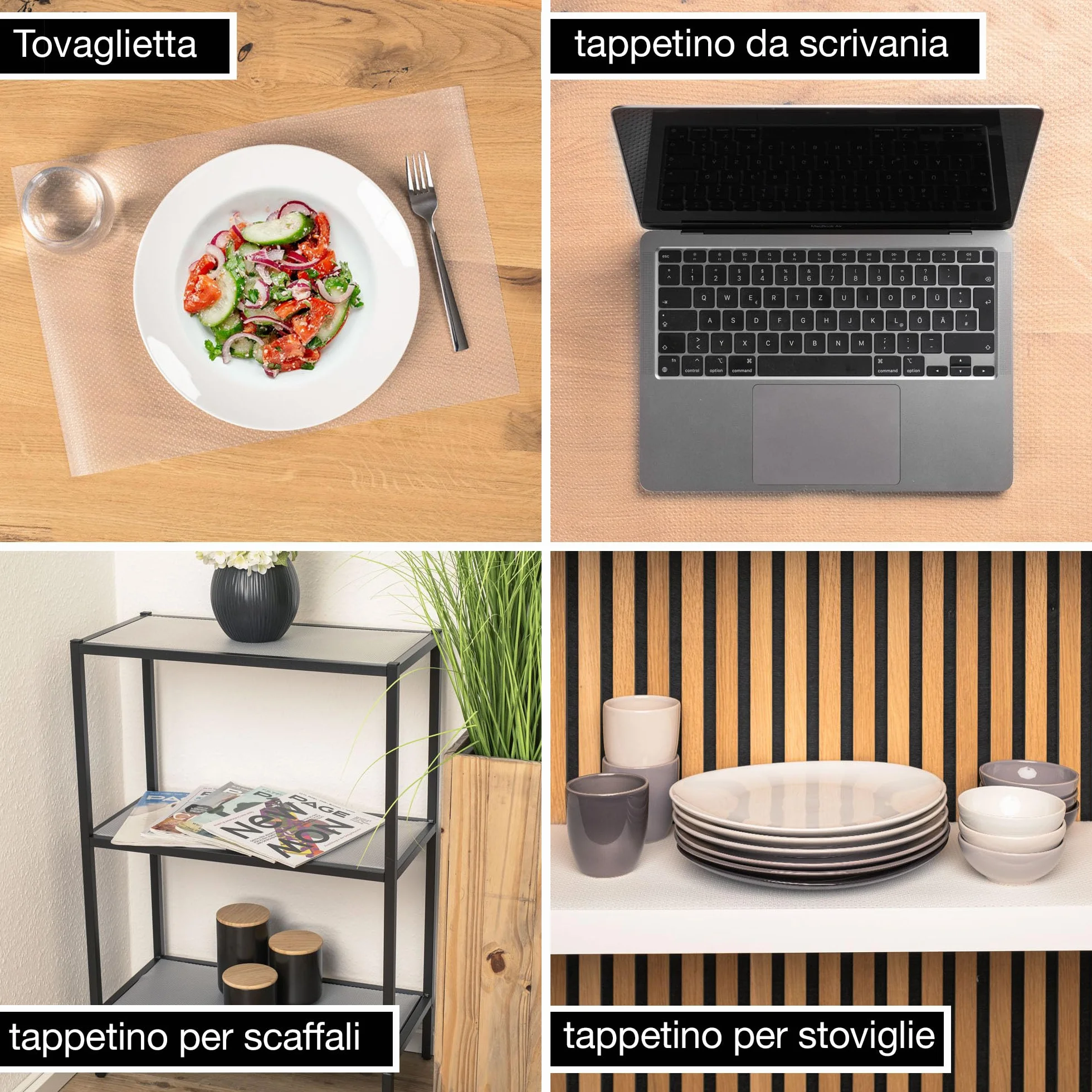 Moritz & Moritz 4x Rivestimento Cassetti Cucina 50x150 cm Tappetino antiscivolo - Incl. 20 adesivi