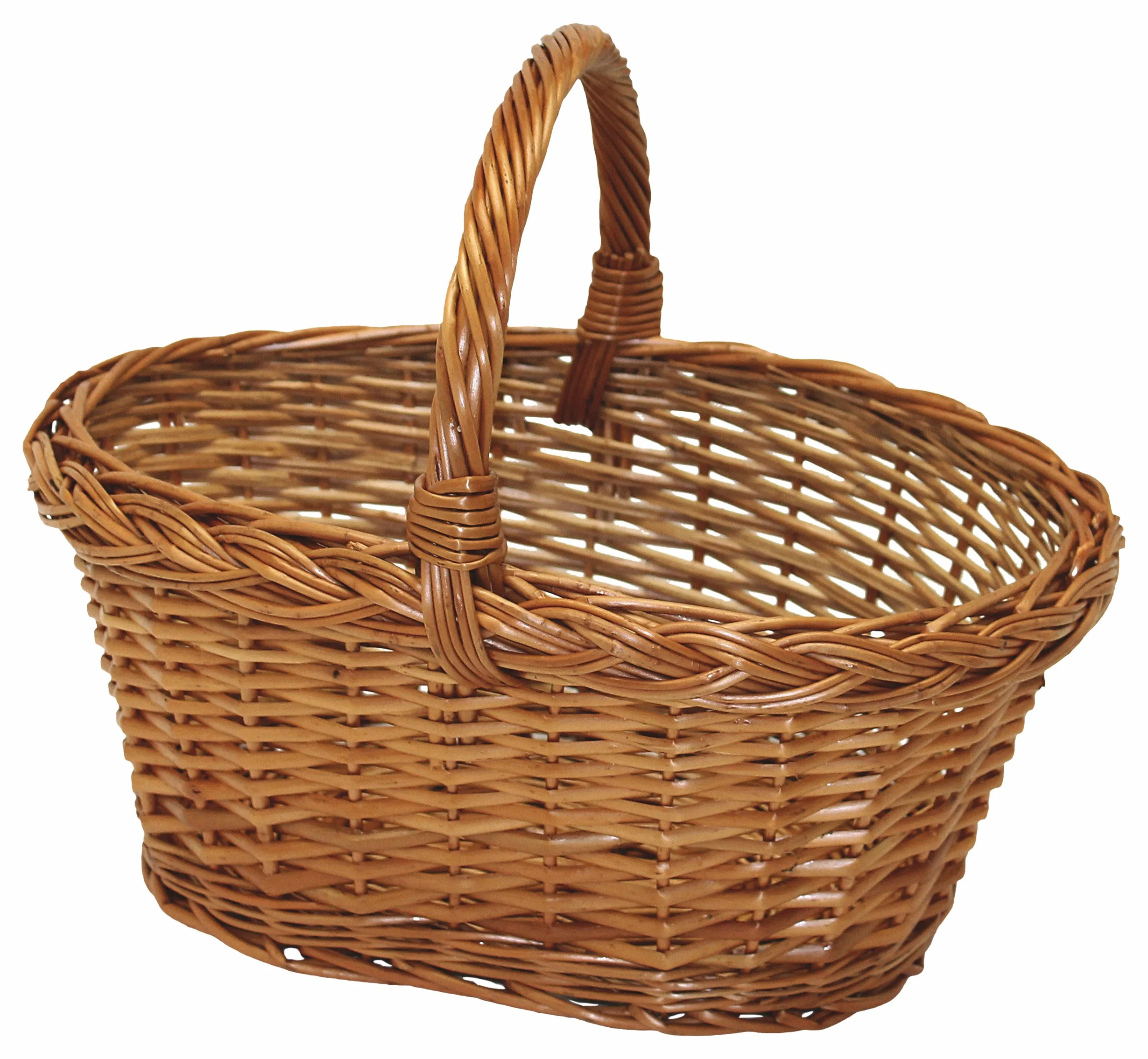Linea Garden Cesto di Vimini Spaccato da Funghi Marrone 39 x 29 x 30 cm