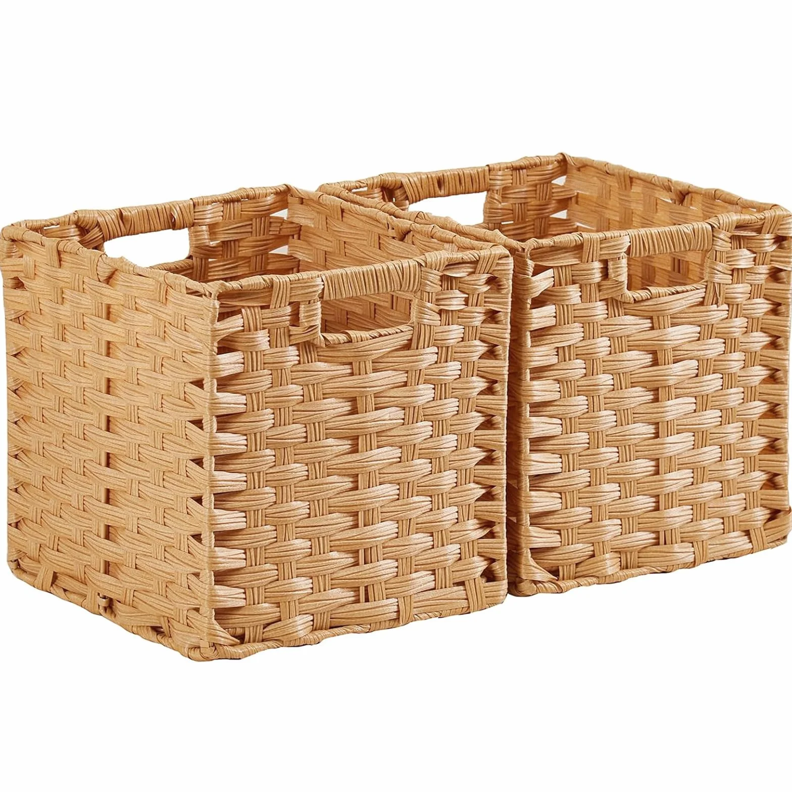 MANGATA Cubi portaoggetti 28x28x28 cm cesto intrecciato polipropilene Popcorn 2 pezzi