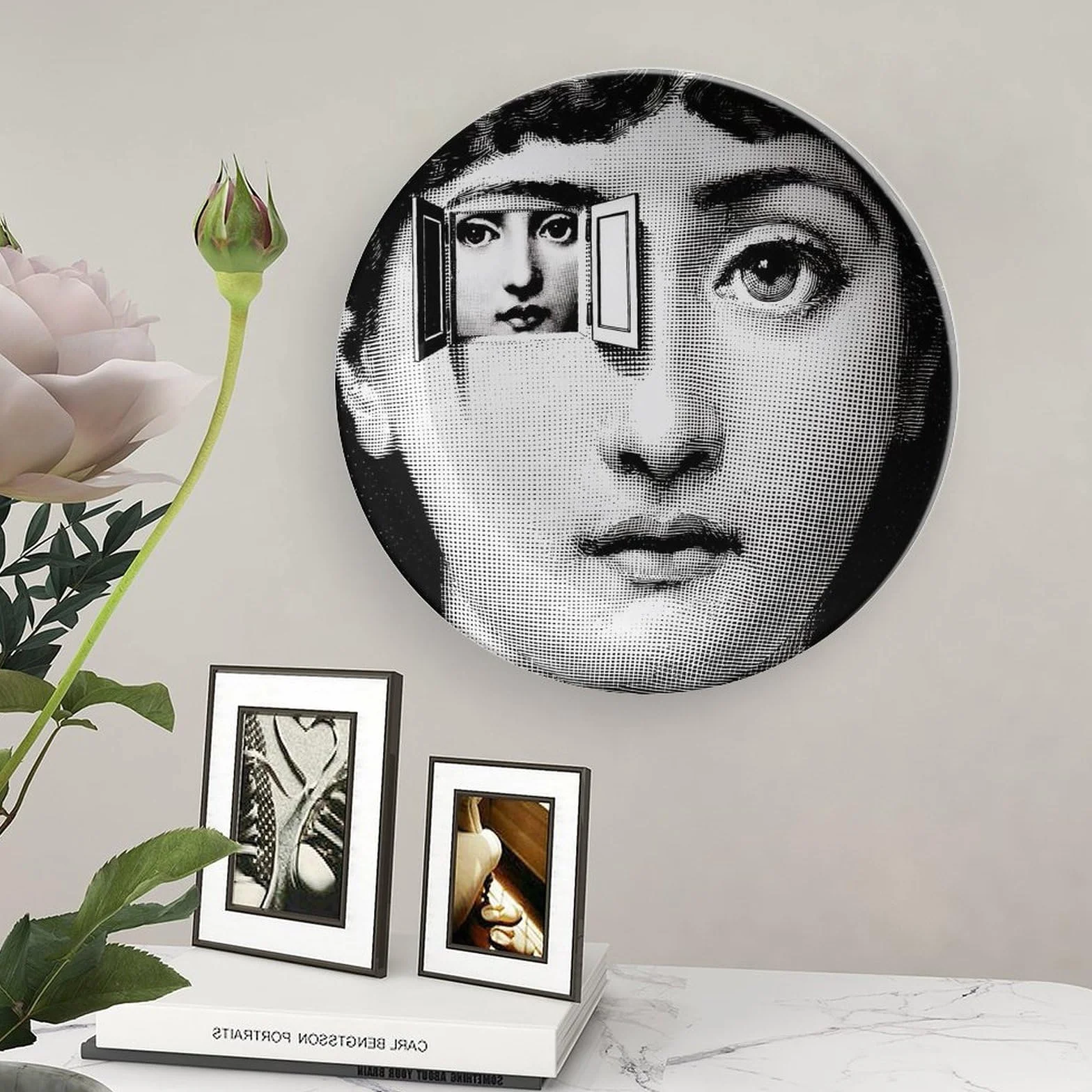 Piatto Decorativo Da Parete Lina Cavalieri Con Piastra Facciale Misteriosa 10,8inch