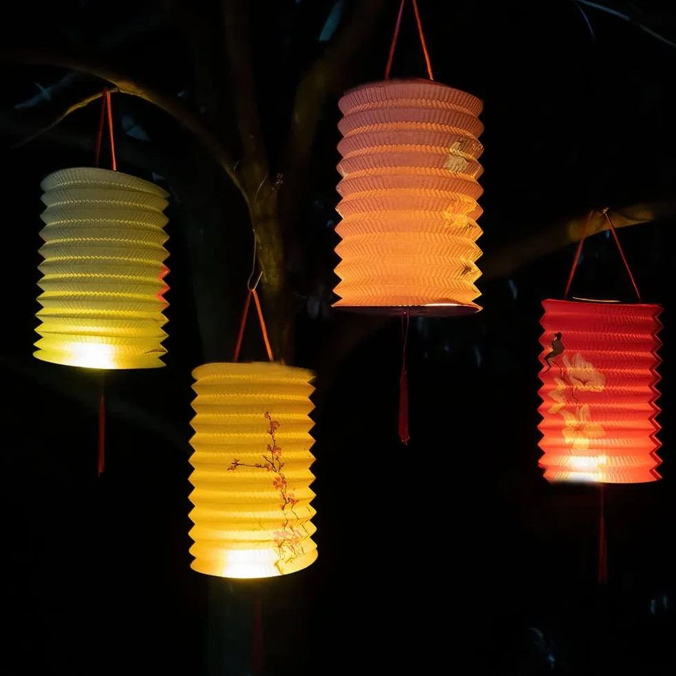 Cinesi Lanterne di Carta a LED 16 cm Colorate per Feste