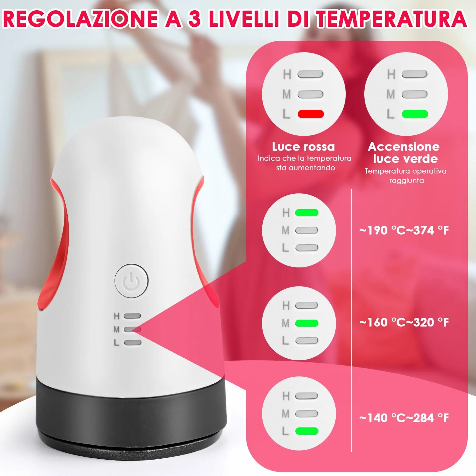 Mini Pressa a Caldo Portatile per T-shirt, Cappelli, Scarpe, Borse con 3 Modalità