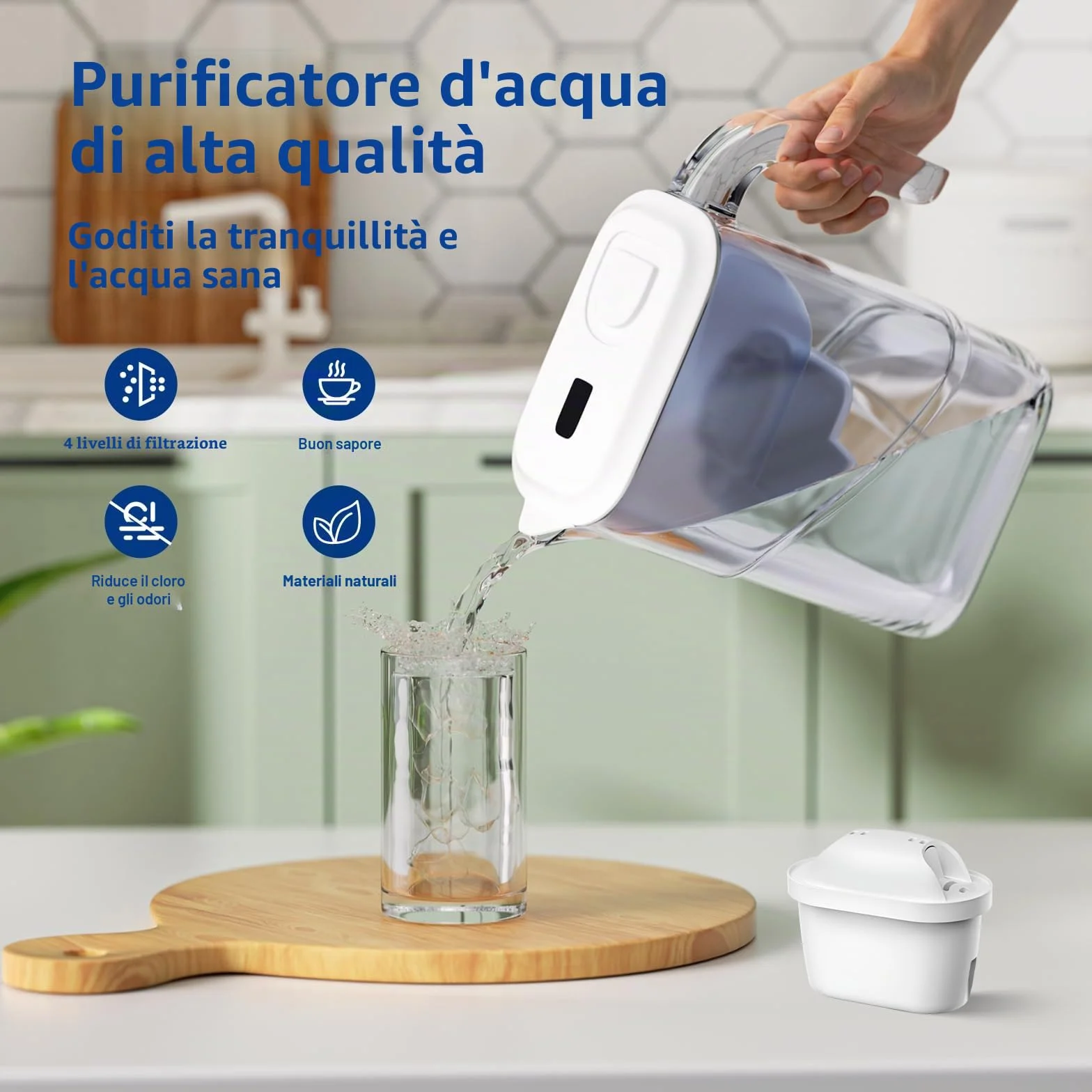 Cartucce Filtro Dell'acqua Compatibili con Brita Marella Bollitore, Ricambio Maxtra+ Plus, Maxtra Pro All-in-1 (12)