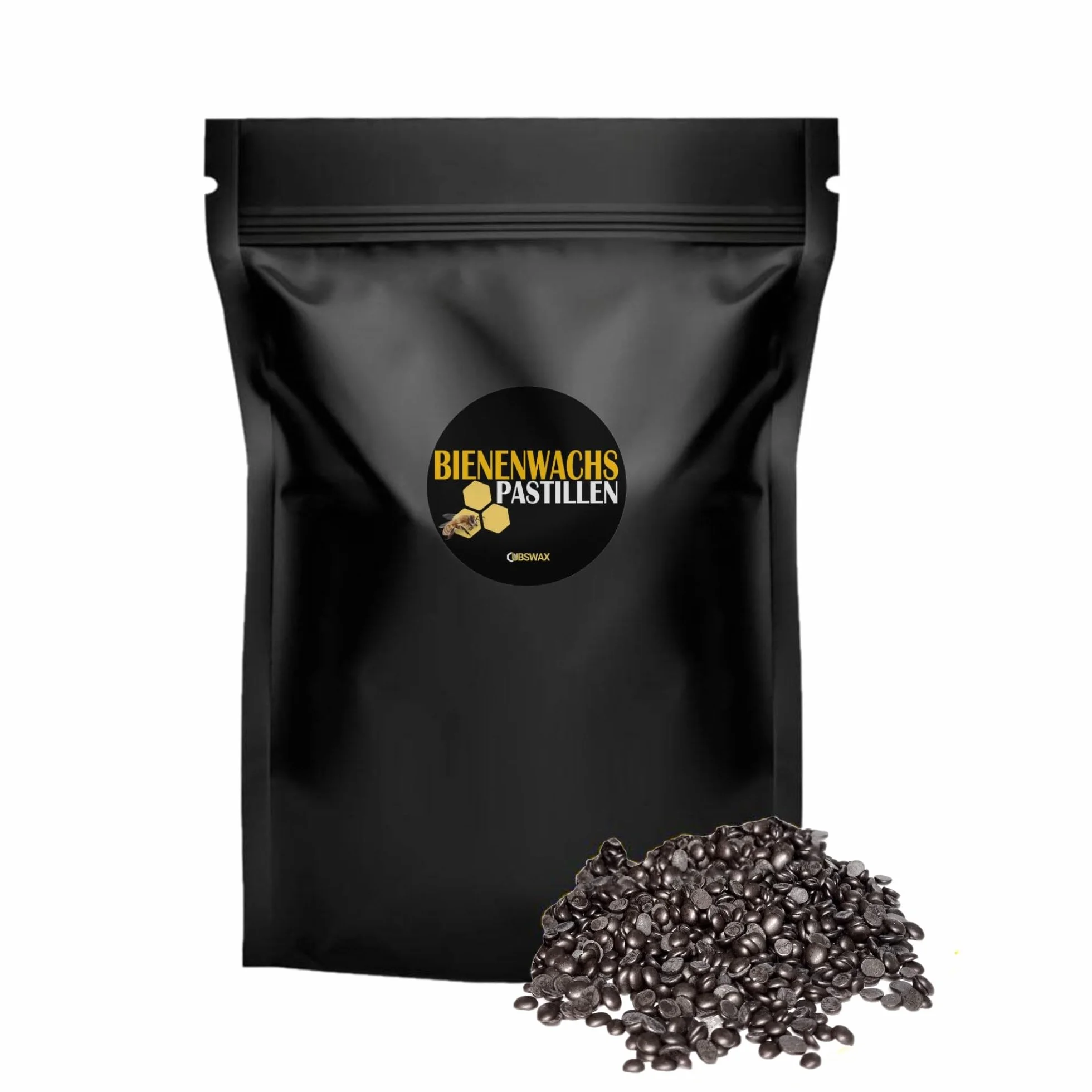 Pastiglie di Cera d'api Fai da Te – Profumo Naturale, Versatile per Candele e Cosmetici (Nero, 1000g)