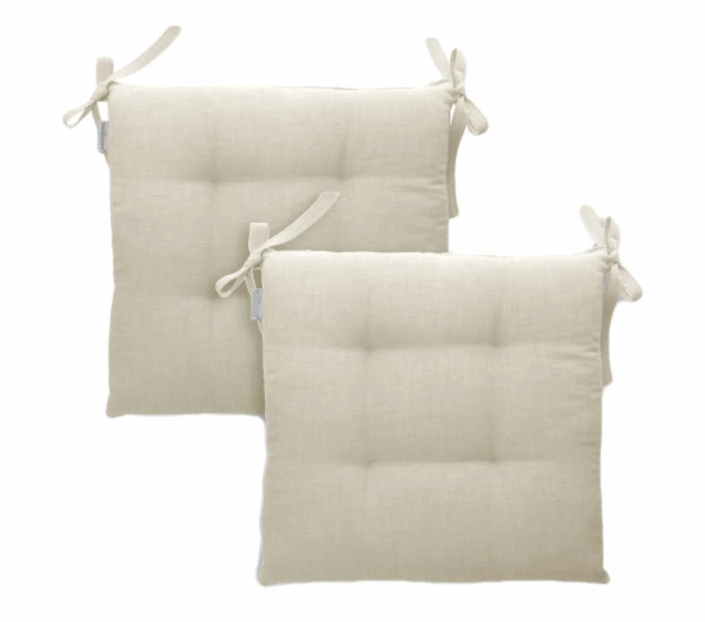Cuscini Sedie 40x40 cm Imbottito 6 Pezzi Panna