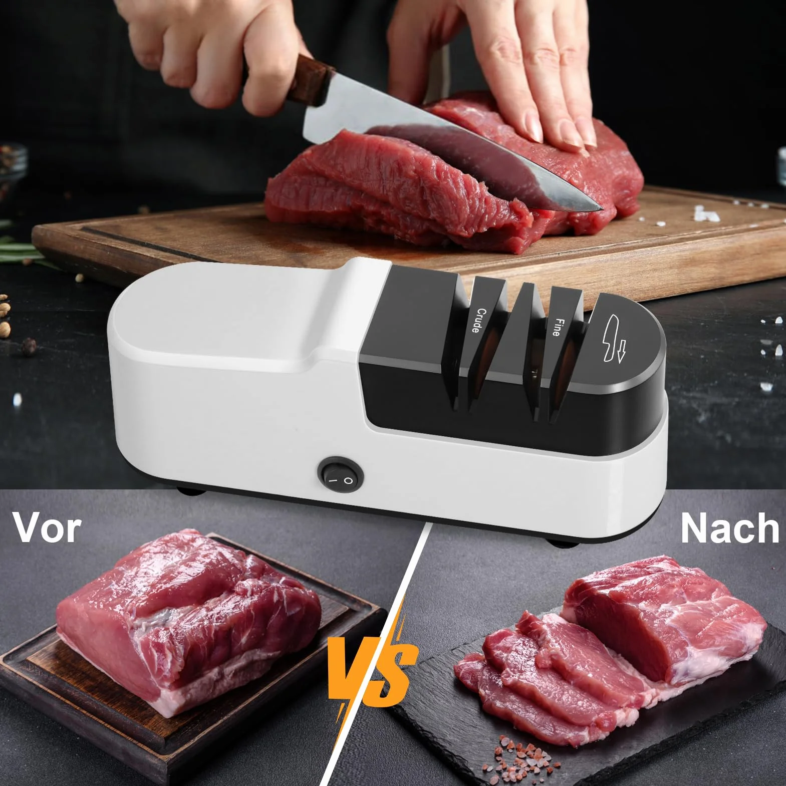 Affilacoltelli Elettrico Professionale di Alta Precisione SOARFLY per Coltelli da Cucina