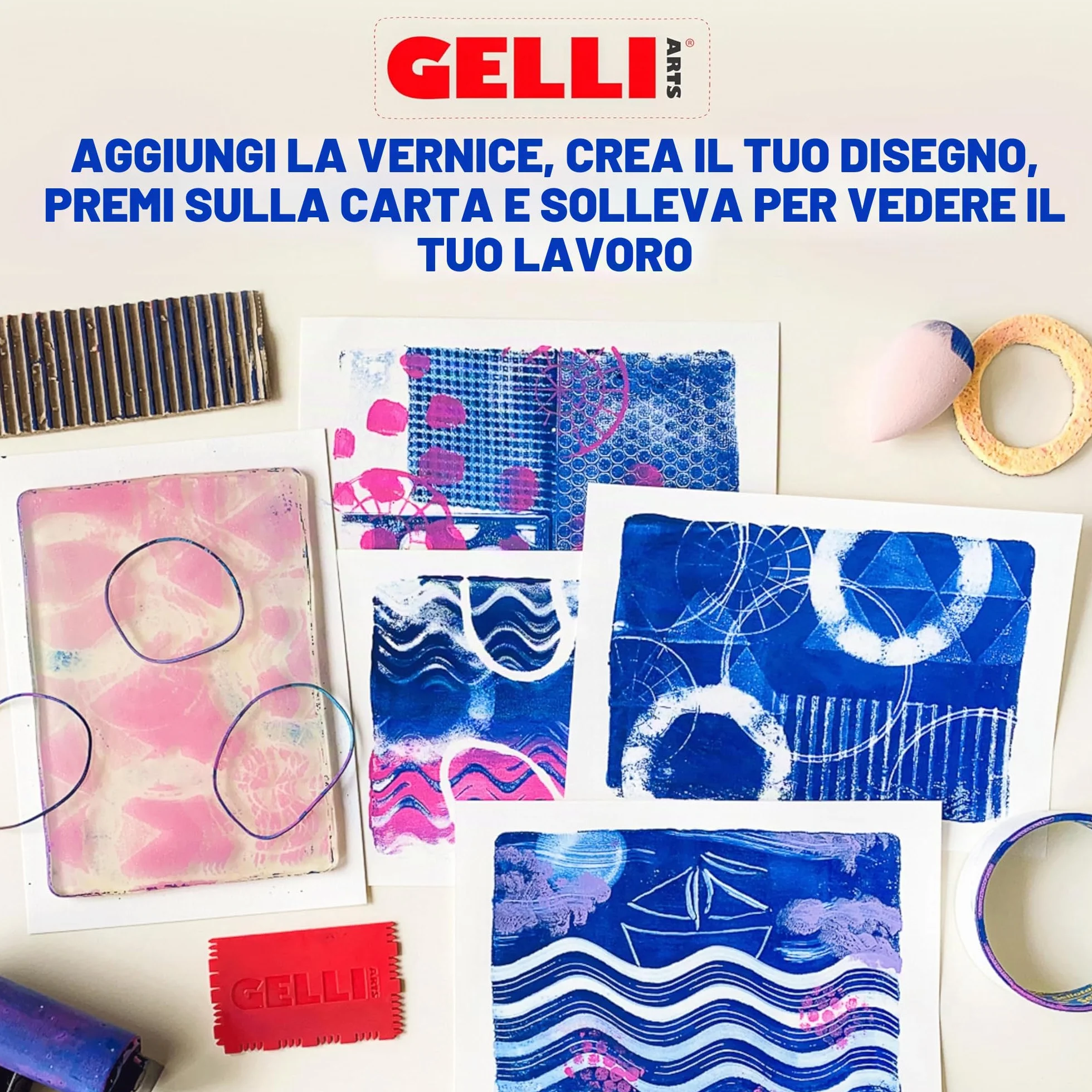Gelli Arts GL6x6 Piastra per Stampa in Gel 15.24 x 15.24 cm