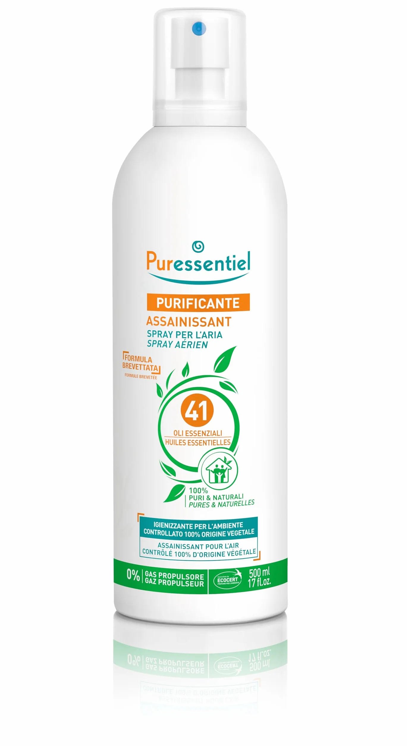 Puressentiel Spray Purificante per l'Aria 41 Oli Essenziali 500 ml