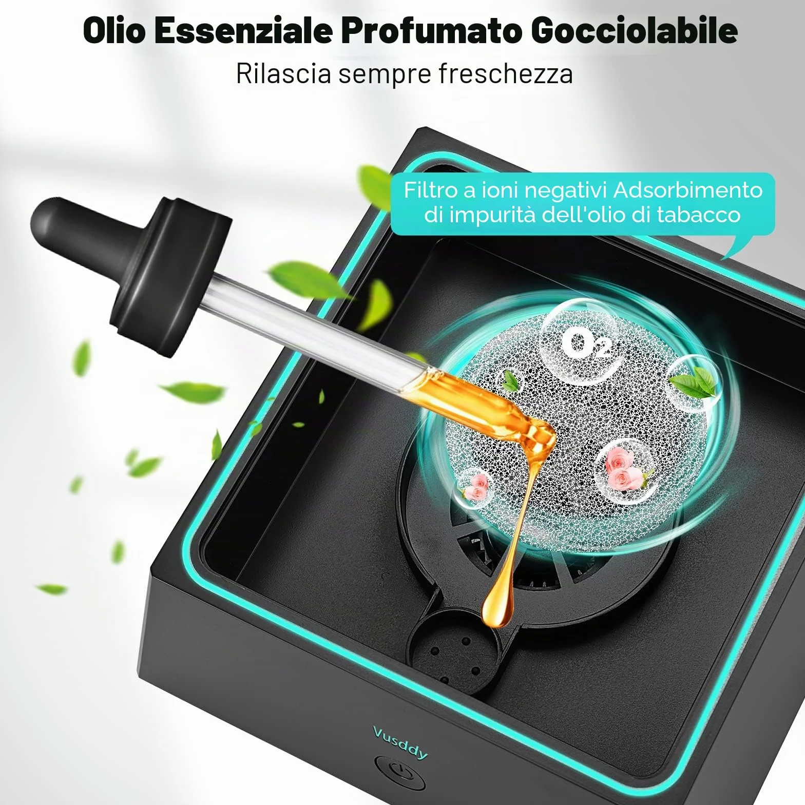 Posacenere Ad Aspirazione Senza Fumo 2 In 1 Con Purificatore D'aria Portatile Per Pulizia Fumo Con Filtro