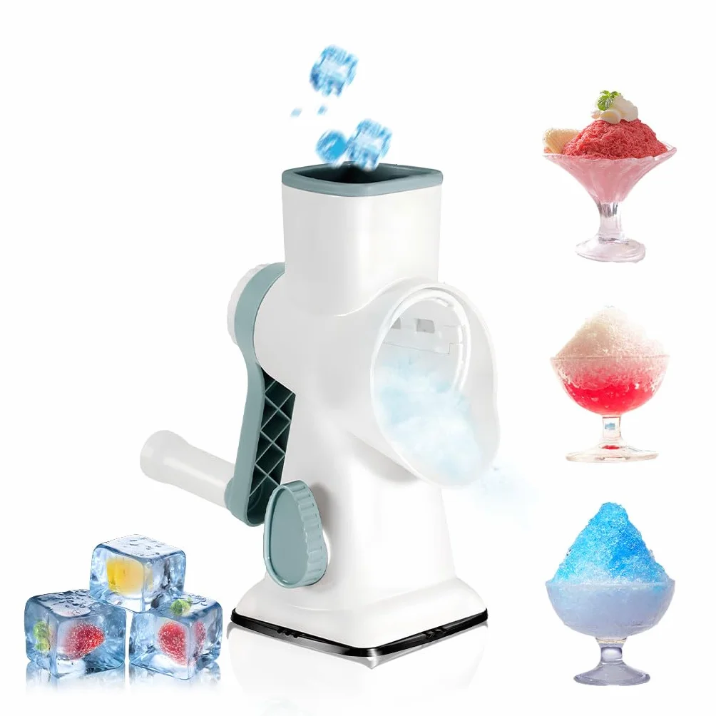 Macchina per graniglie, panemy Graniter, Lame a doppia fila angolo 45°, Frantumazione ghiaccio efficiente, risparmio sforzo, tritatutto adatto campeggio, cocktail, caffè freddo, gelato