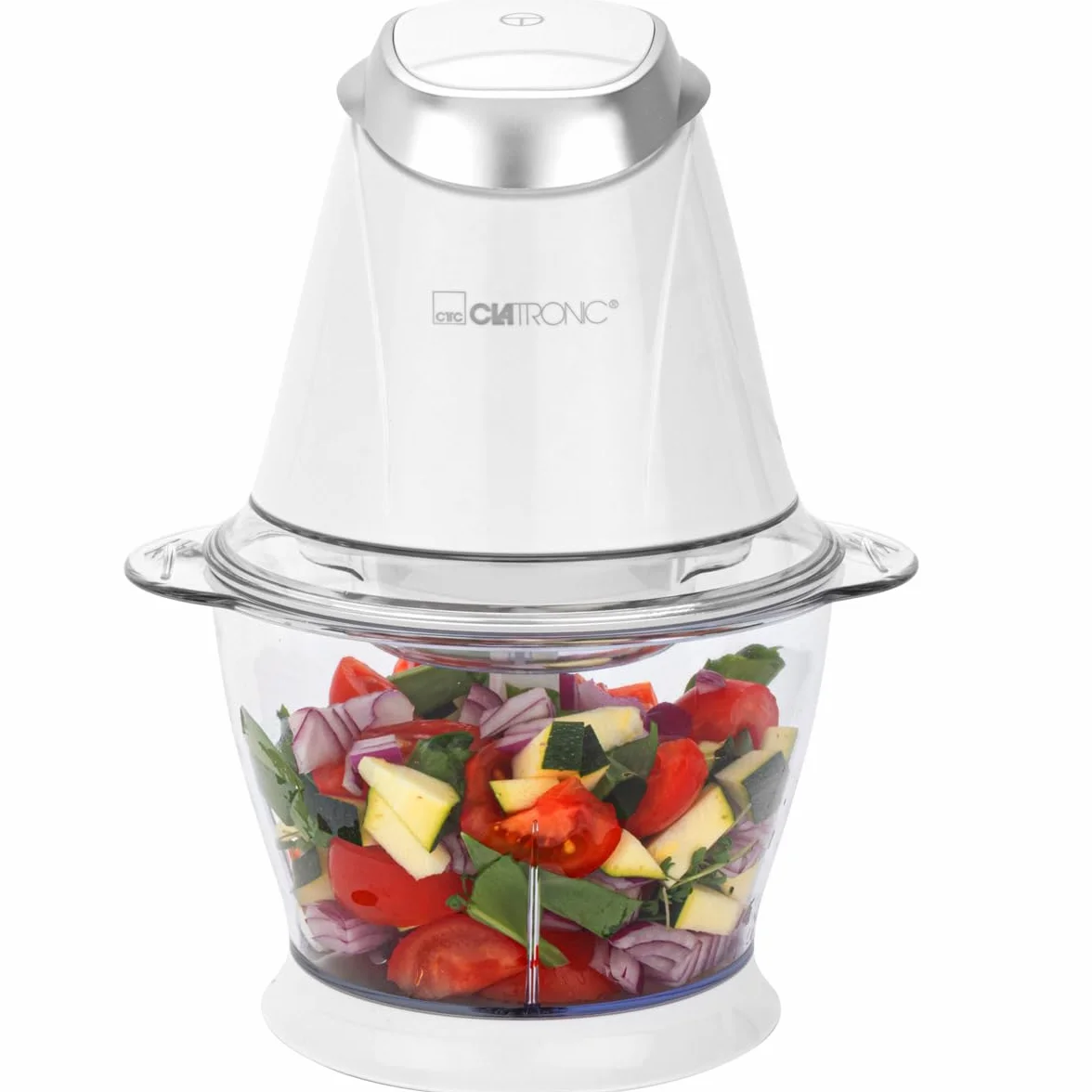 Clatronic MZ 3579 Tritatutto in Vetro, Bianco