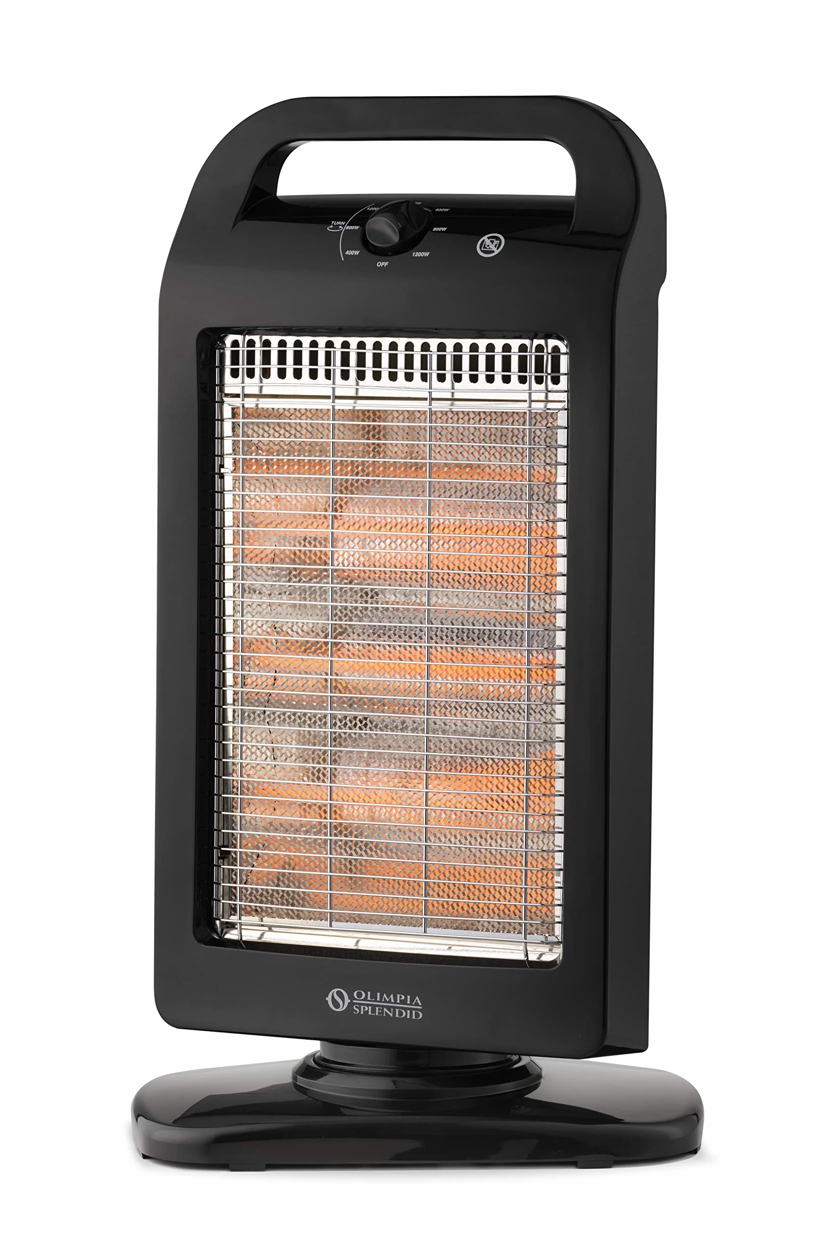 Olimpia Splendid 99545 Solaria Evo Stufa Alogena 1200 W Con Base Oscillante Nero