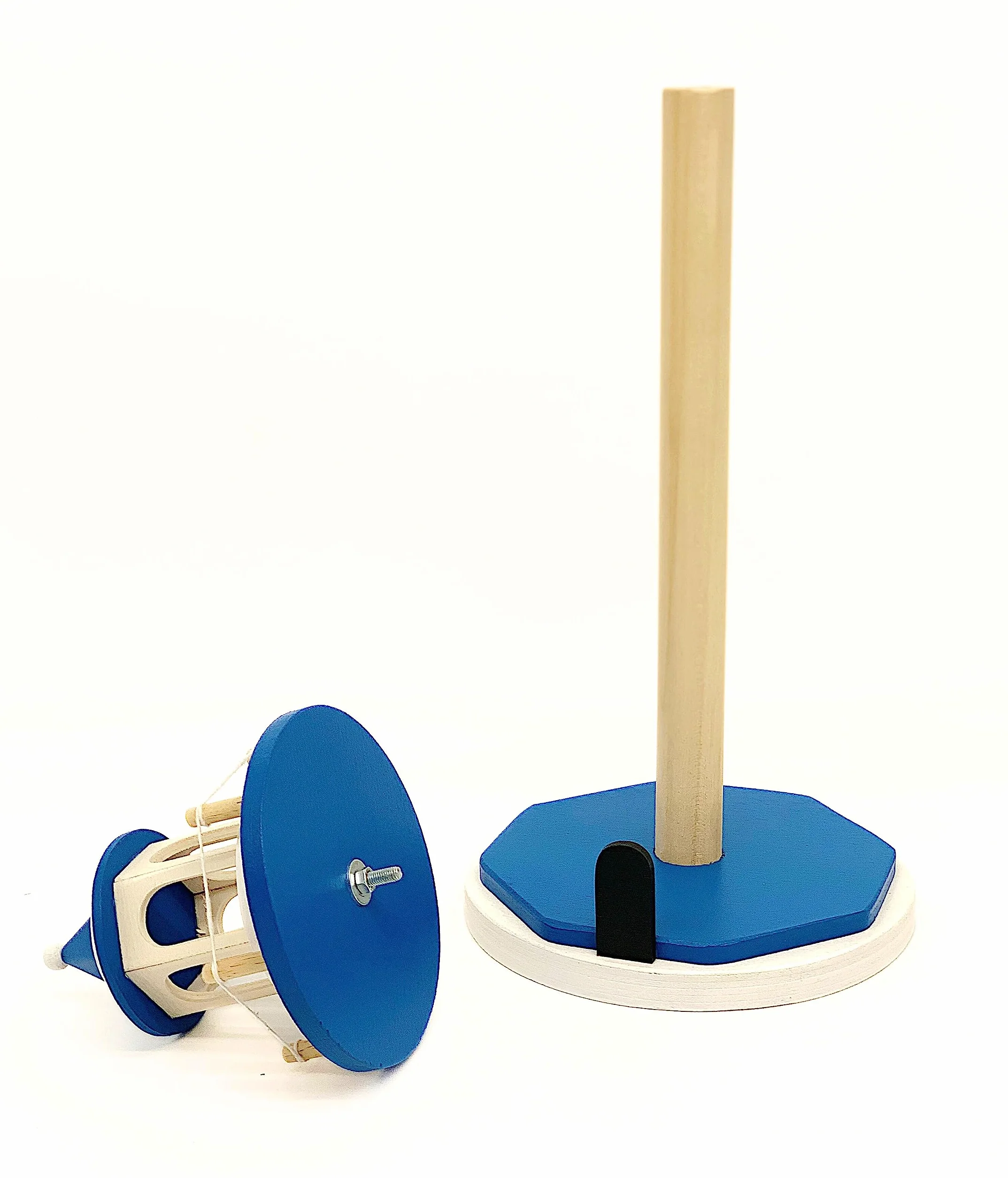 Porta rotolo carta da cucina, porta rotolo per casa, portarotolo legno blu azzurro, faro nautico in stile marino, arredo cucina, portarotolo carta, regalo per mamma