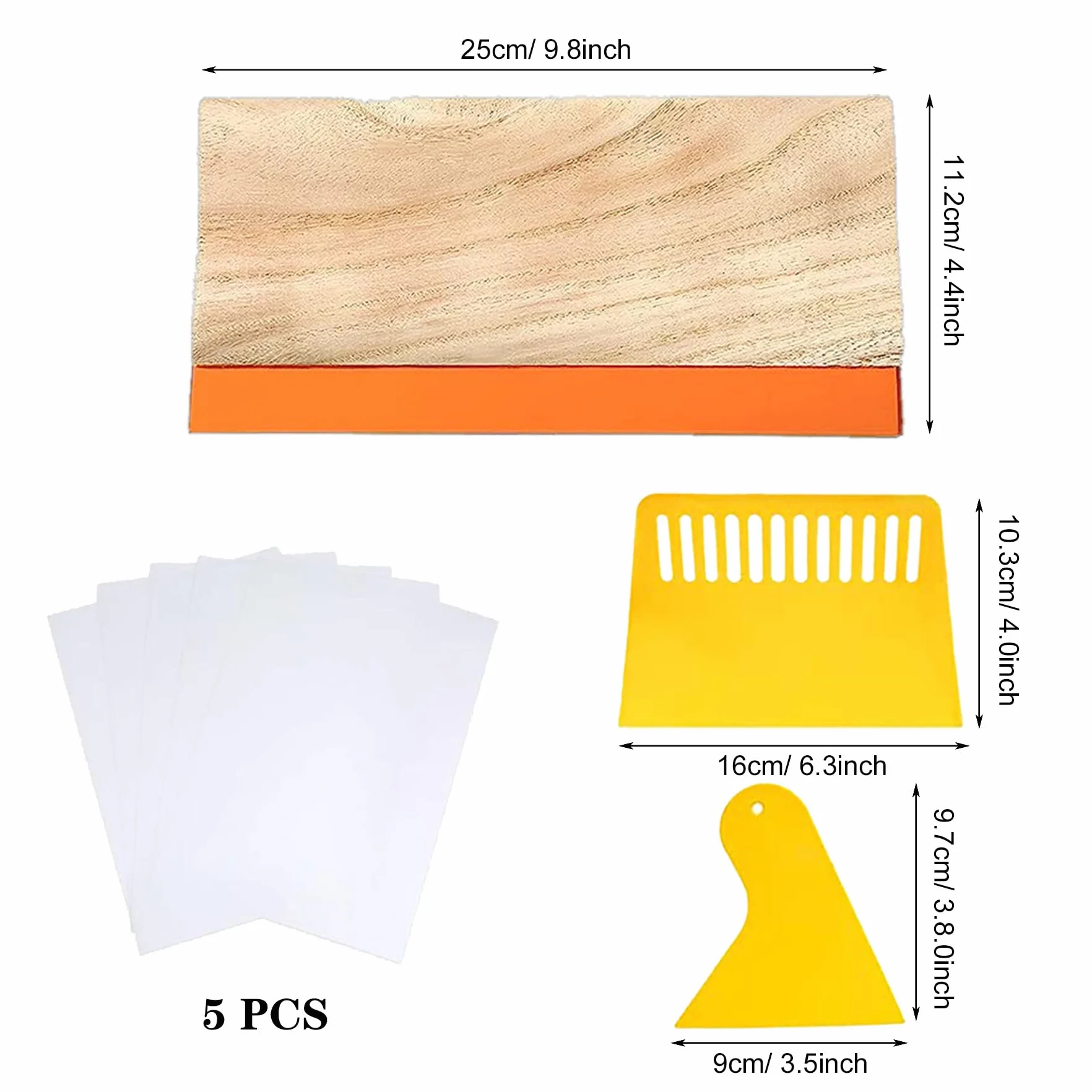 Kit per Serigrafia 9 Pezzi, Cornici in Legno, Pellicole Impermeabili, Raschietto