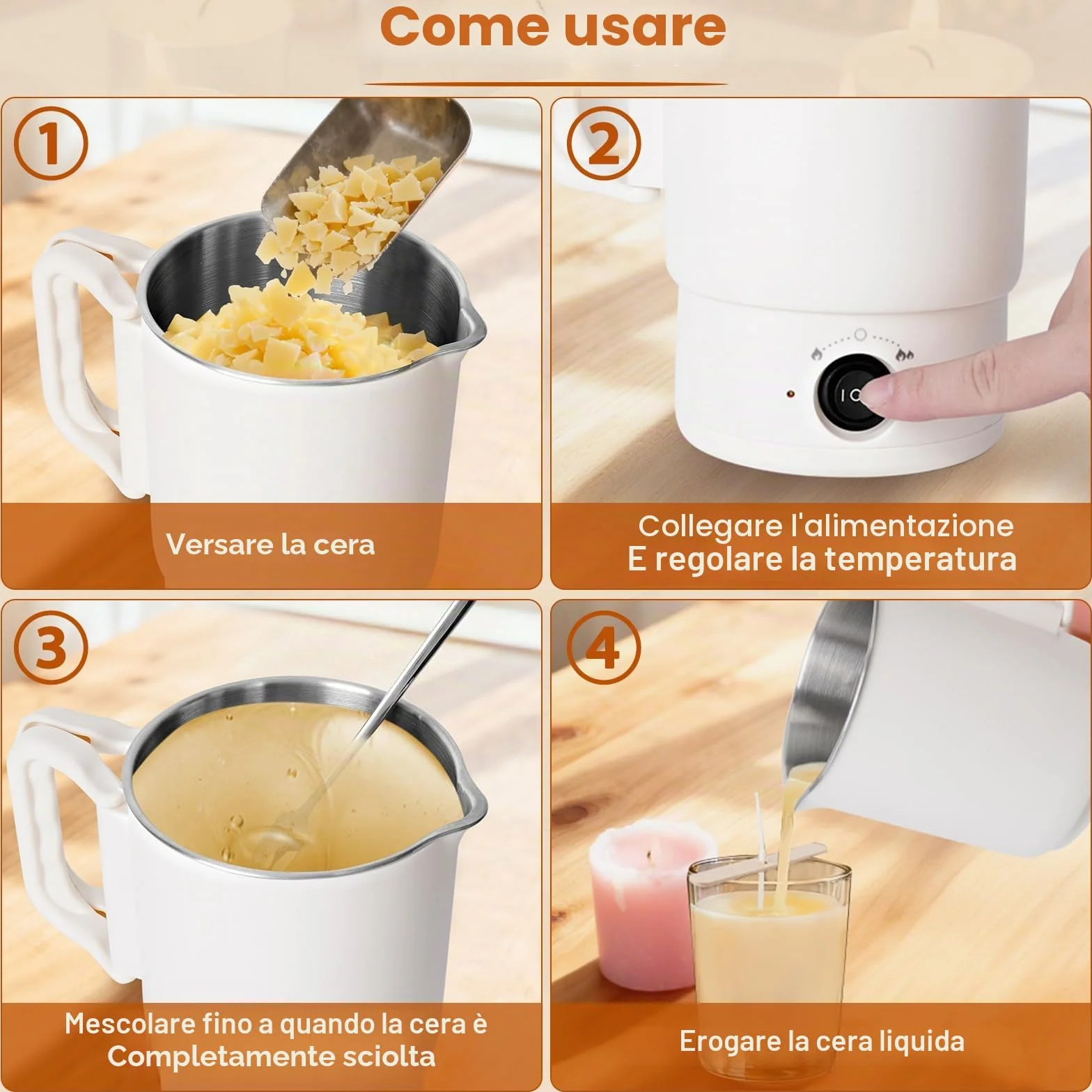 Corpower Fusciera Elettrica per Candele 800ml con Beccuccio