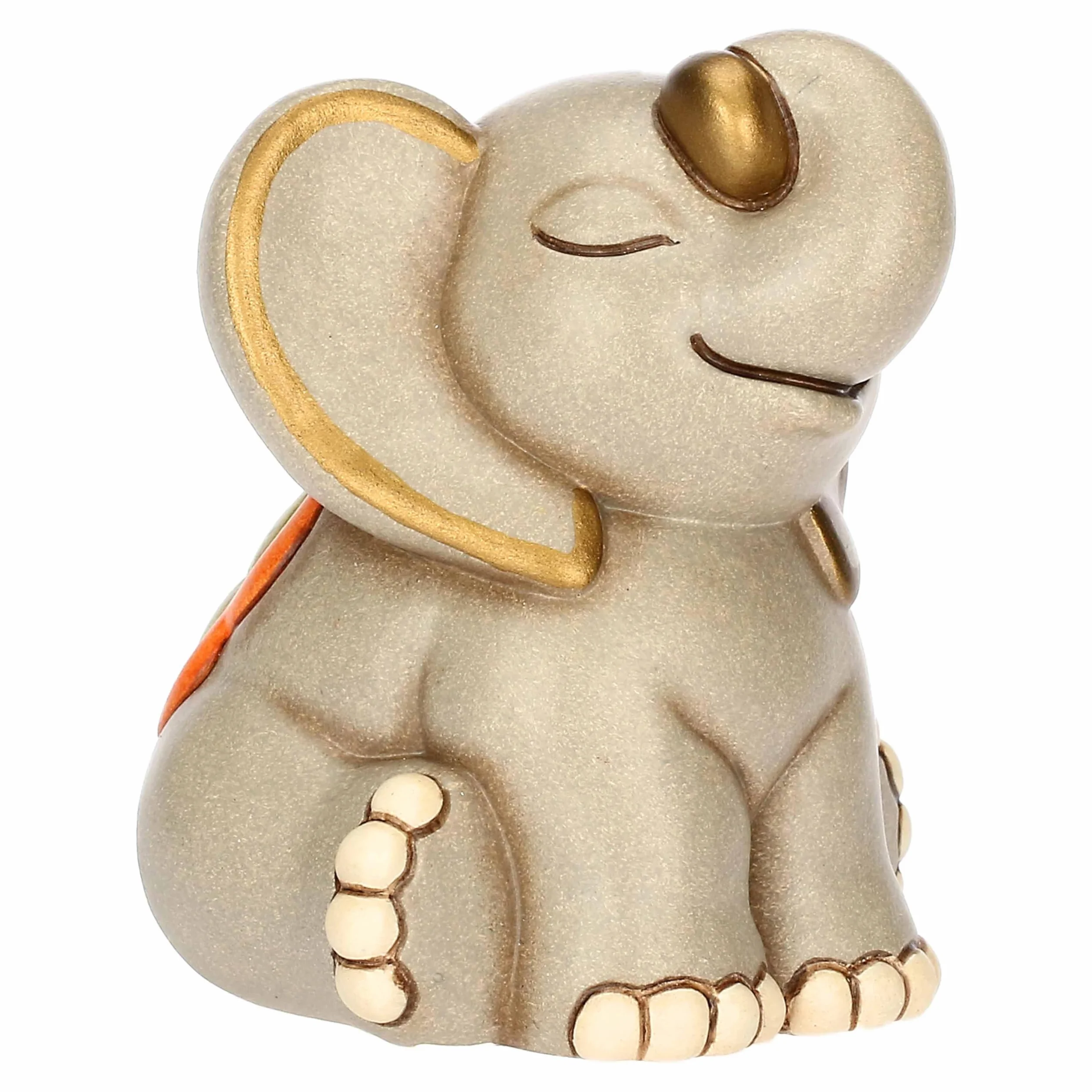 THUN Elefante Elly Ceramica Decorata a Mano 7.5 x 7.3 x 8.6 cm