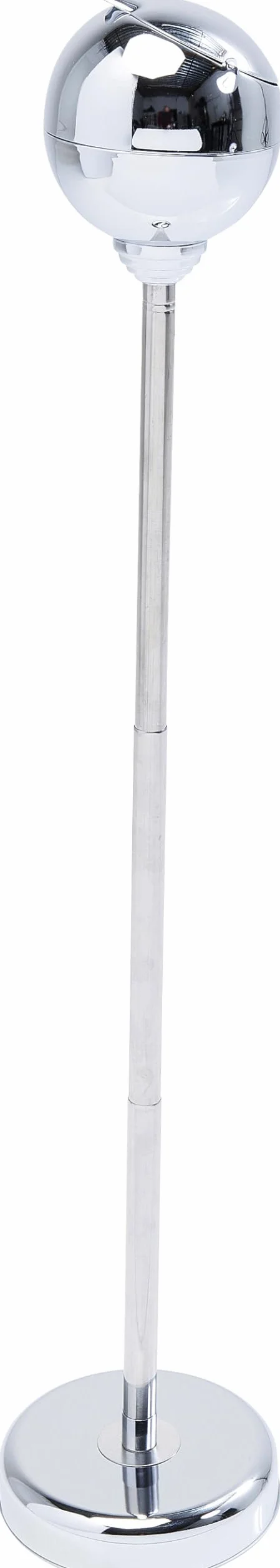 Kare Design Spheric portacenere a stelo argento acciaio inox 72cm altezza regolabile coperchio chiudibile