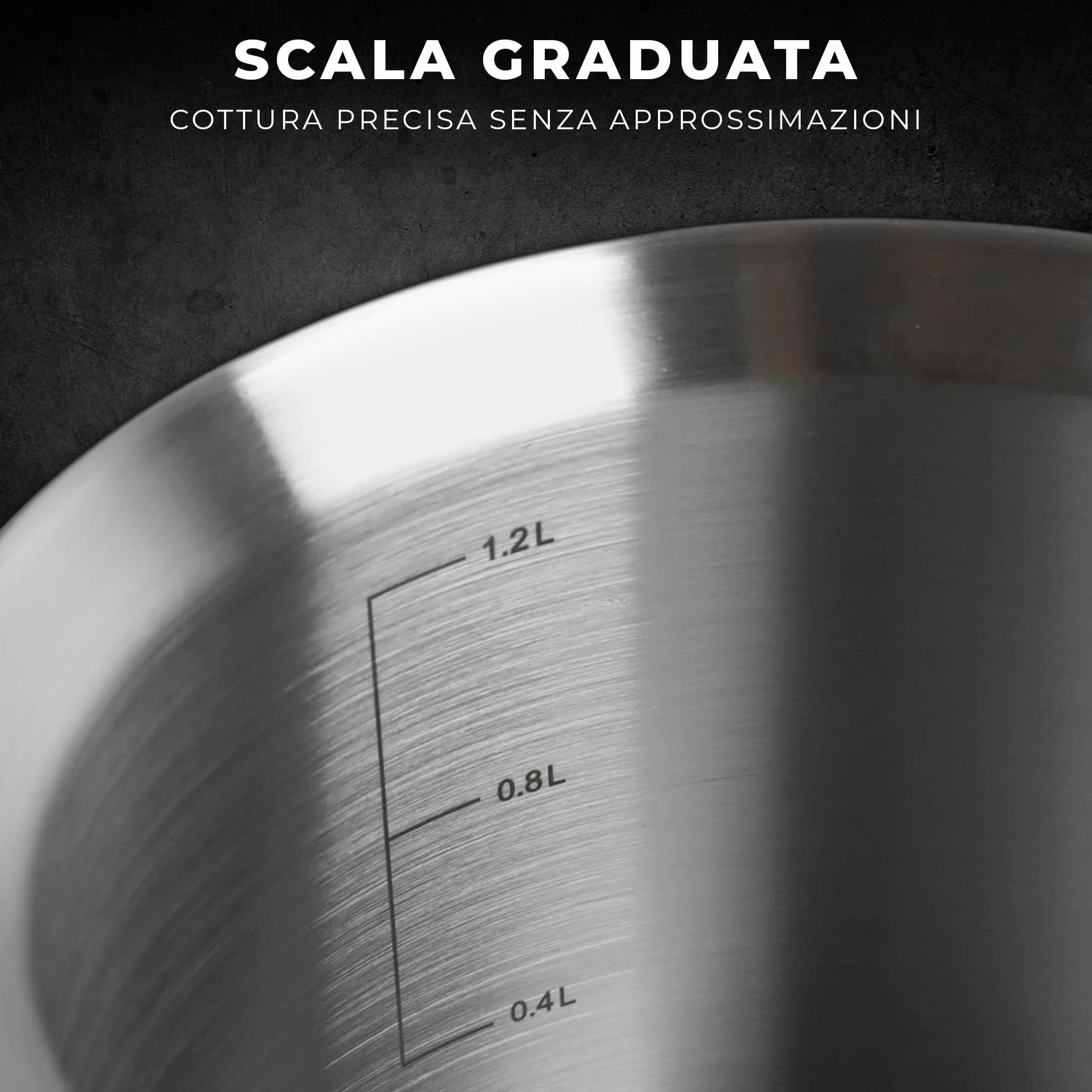 KARL HAUSMANN Pentolino Latte 1,5L con Fischio, Coperchio e Scala Graduata - Bollilatte Acciaio Inox Doppia Parete, Bagnomaria, Antibruciatura, Induzione, Gas, Vetroceramica