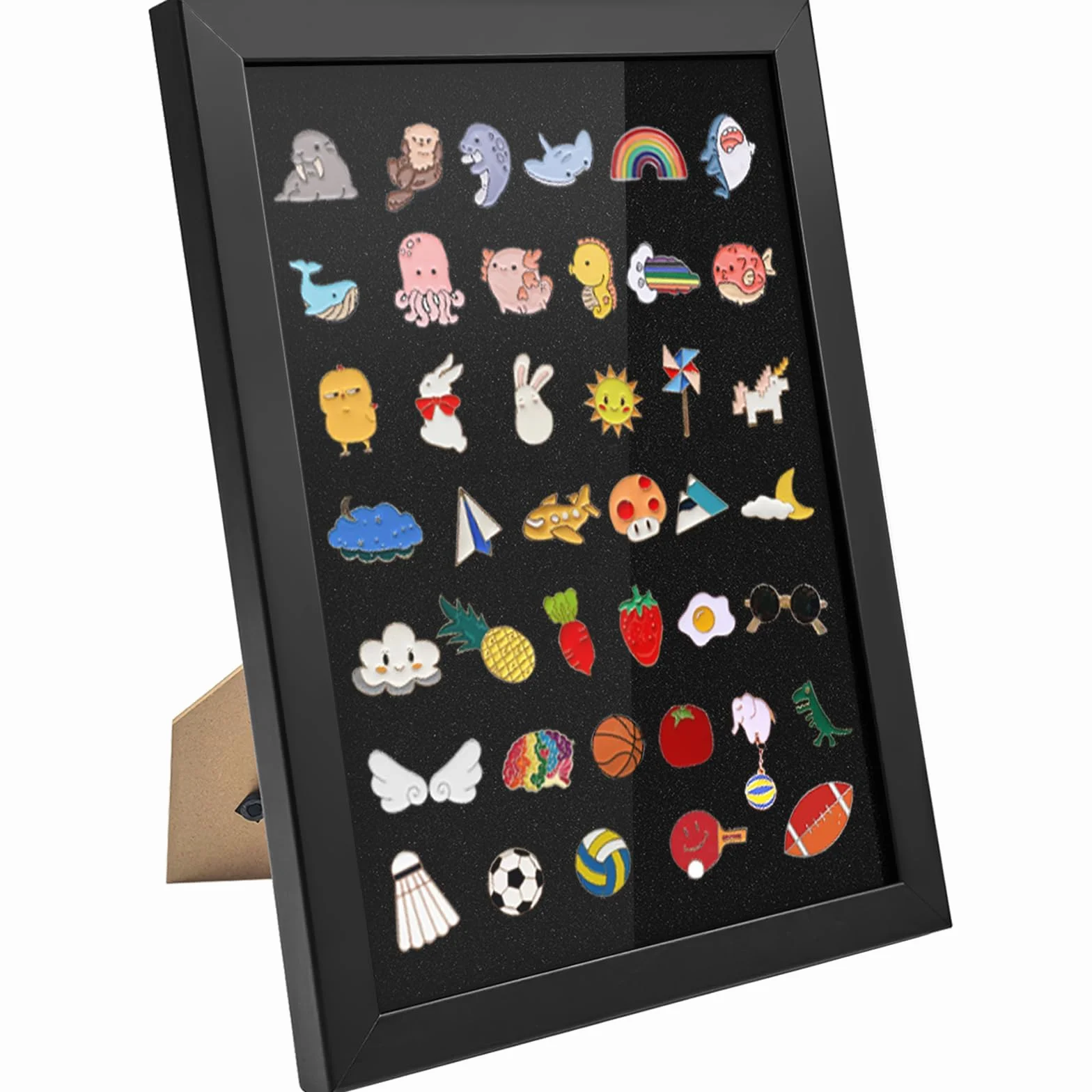 Vetrina per spille 21x30 cm scatola ombreggiante porta spille supporto da collezione cornice scrivania parete