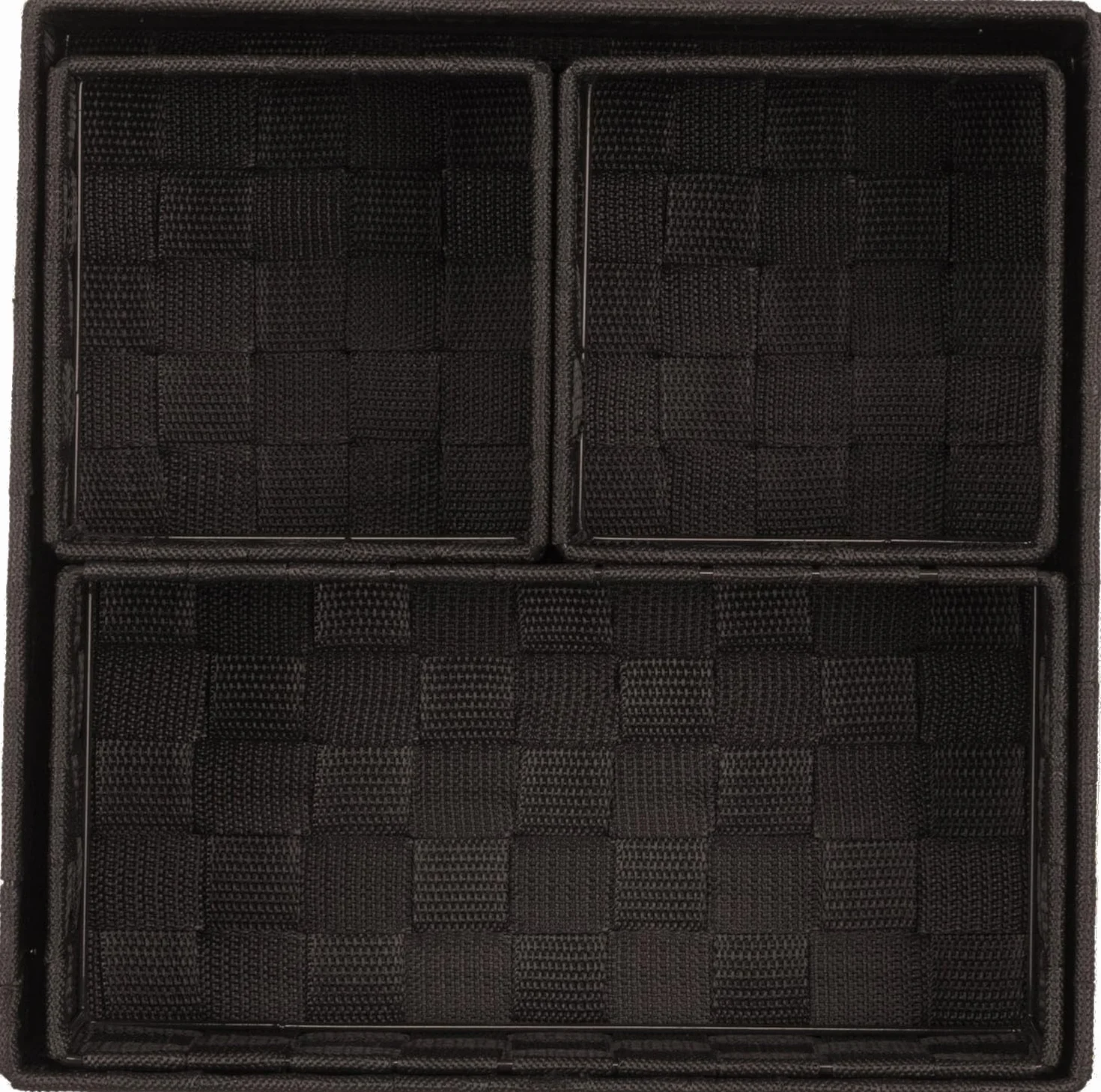 OCEANO Set 4 Cestini Portaoggetti Intrecciati Organizer Bagno Salvaspazio Marrone