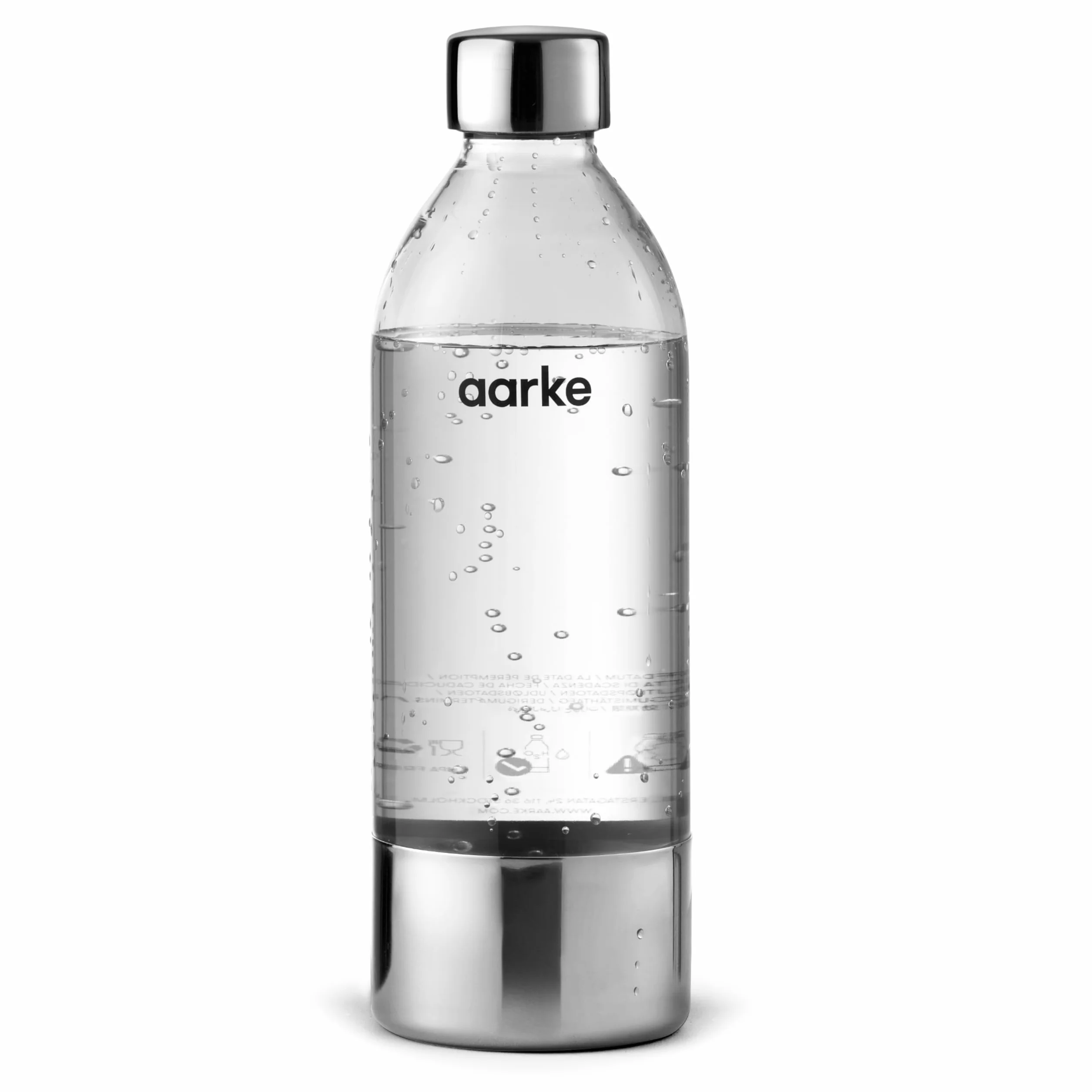 Aarke Carbonator 3 Bottiglie per Gasatore d’acqua 2 Pacchi, 800ml, Acciaio, senza BPA