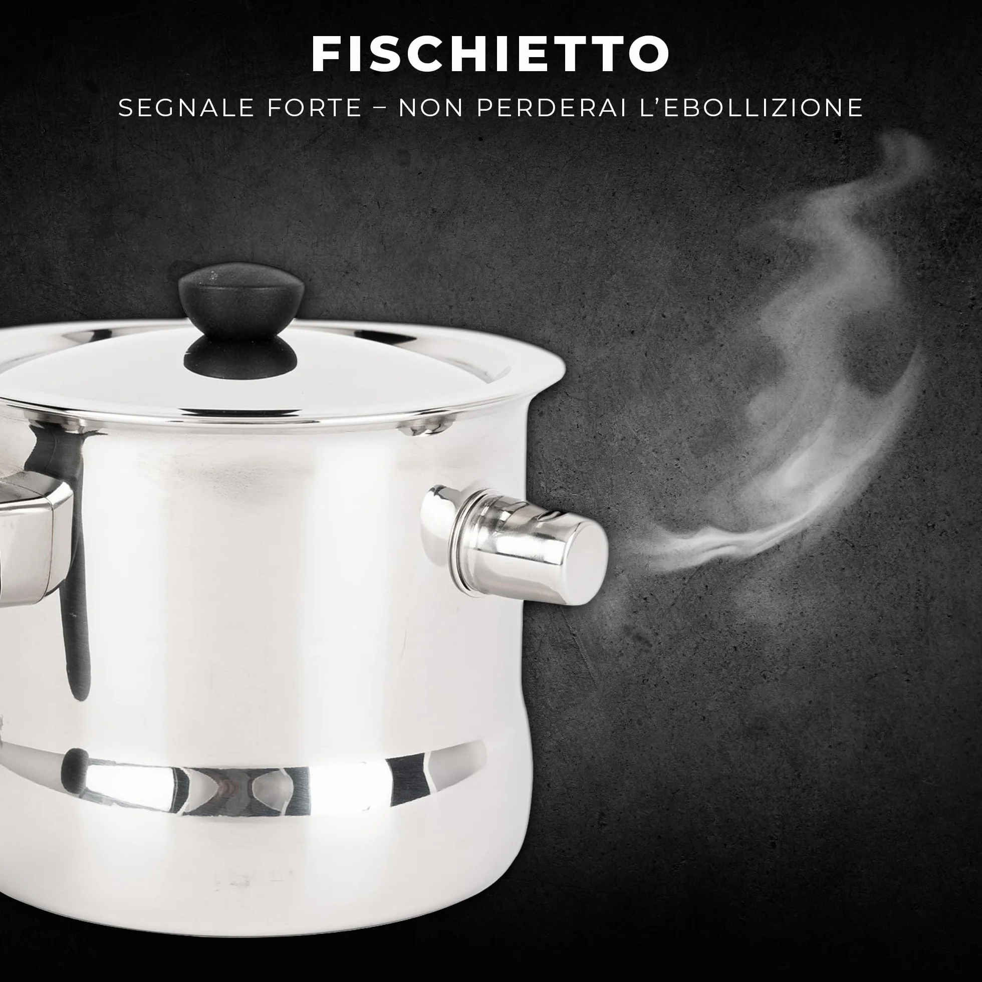 KARL HAUSMANN Pentolino Latte 1,5L con Fischio, Coperchio e Scala Graduata - Bollilatte Acciaio Inox Doppia Parete, Bagnomaria, Antibruciatura, Induzione, Gas, Vetroceramica