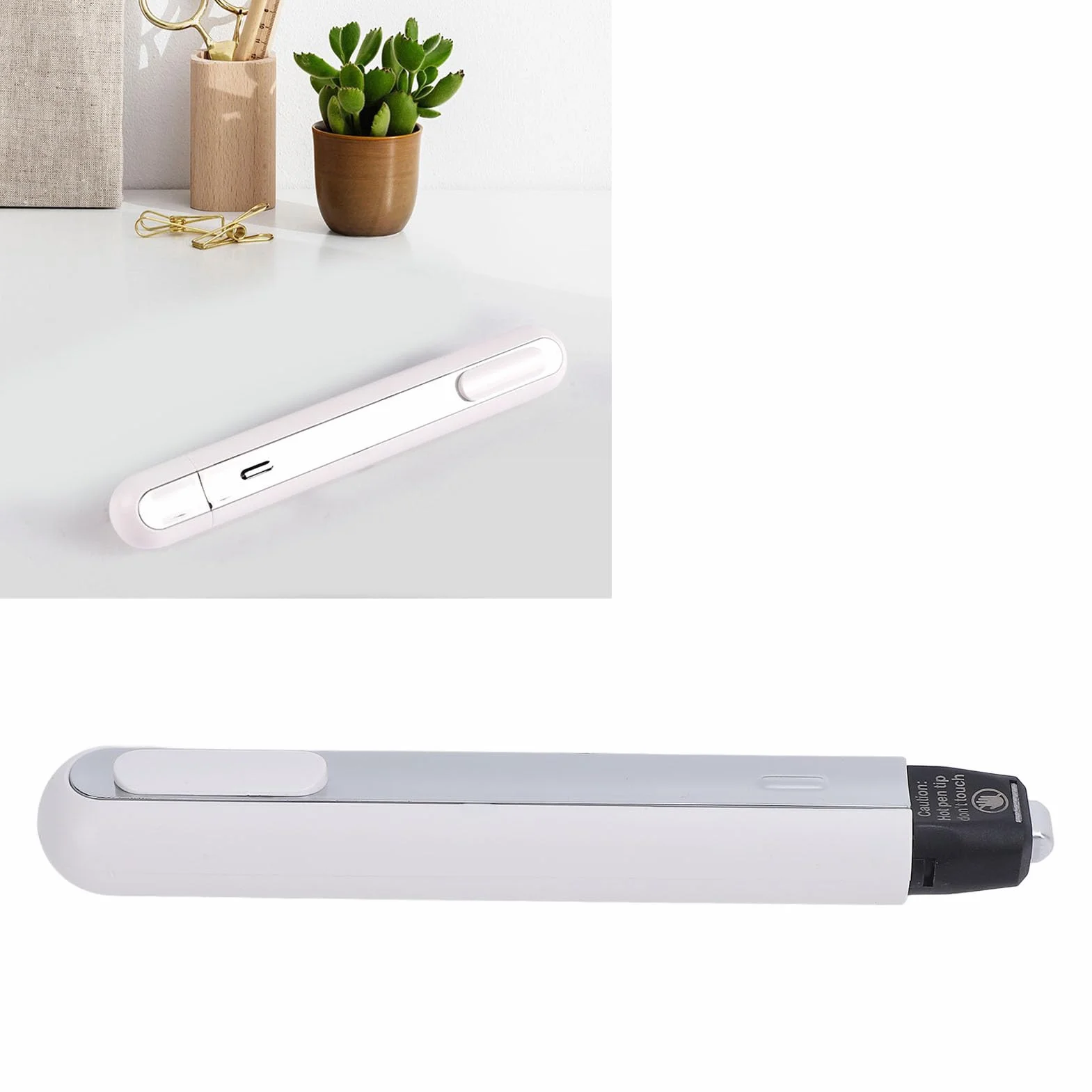 Penna Termica Attiva a Riscaldamento Rapido, Macchina per Pressatura a Caldo in Miniatura con Batteria Integrata per Vestiti e Cappelli