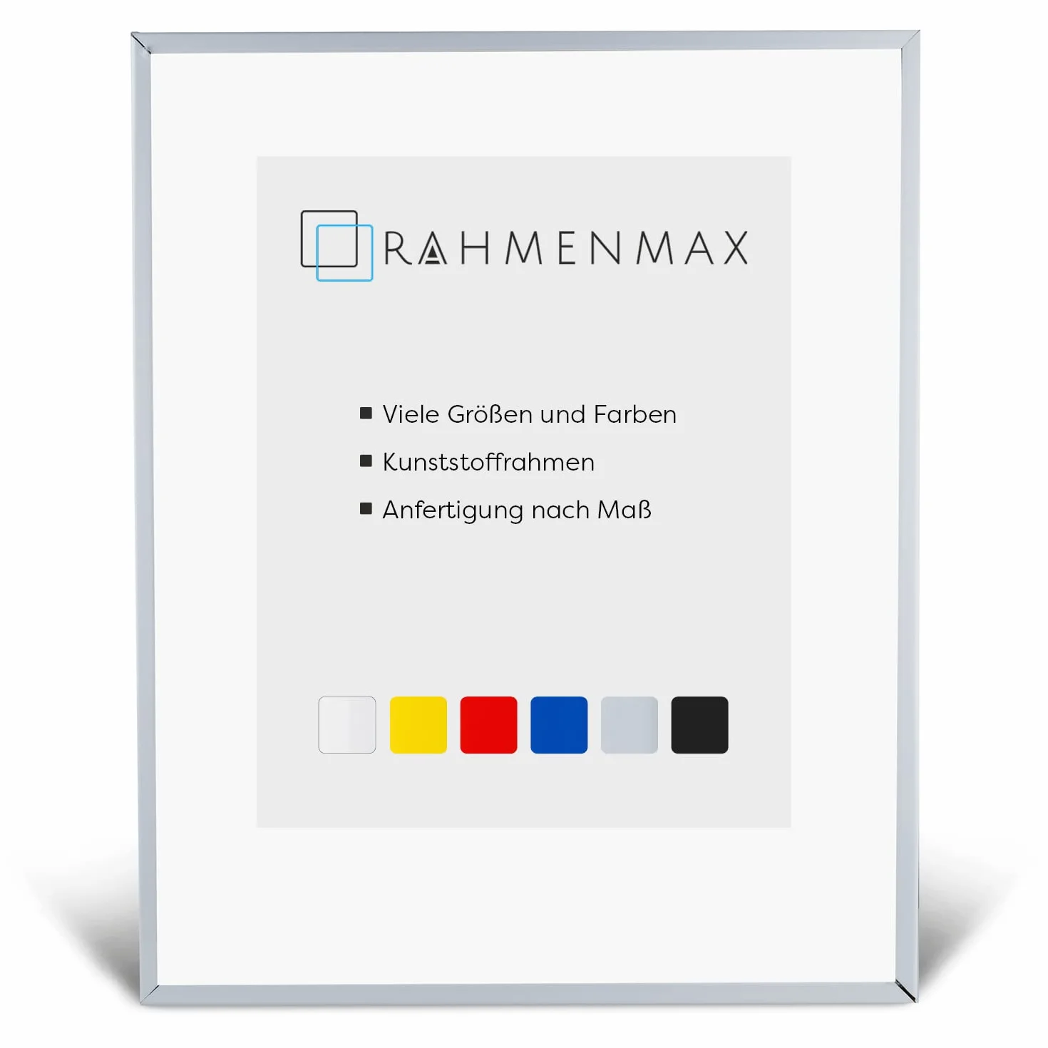 Texas - Cornice portafoto in plastica bianca con vetro acrilico antiriflesso, 73 x 55 cm, colore: Bianco