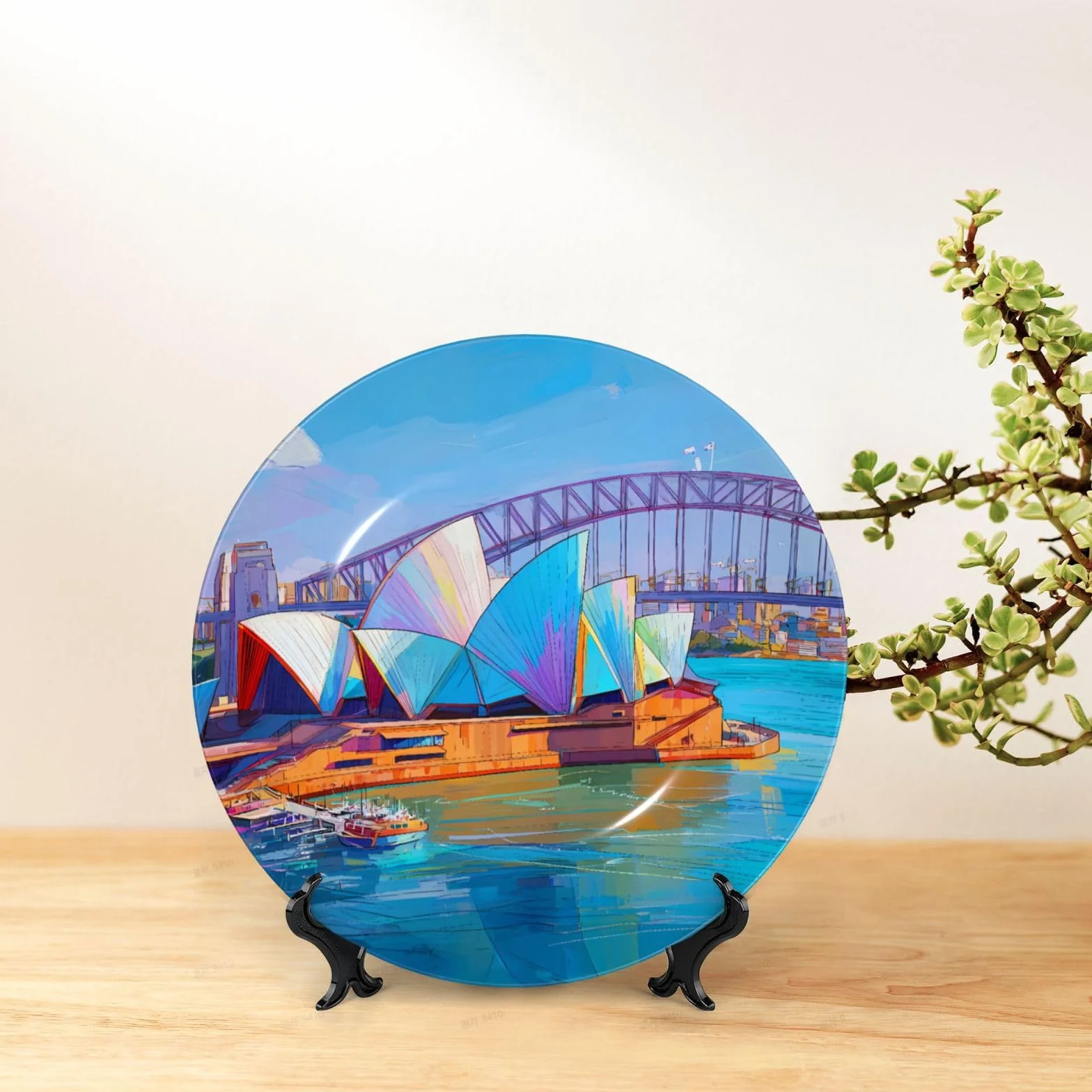 Pennarello Sydney Opera House Bone China talerz dekoracyjny porcelanowy 4 rozmiary zestaw do ściany i stołu