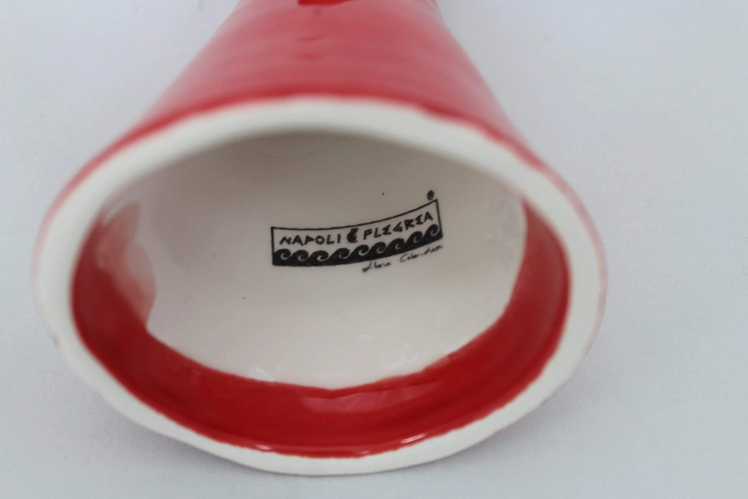 Corno napoletano portafortuna in ceramica souvenir bomboniere handmade