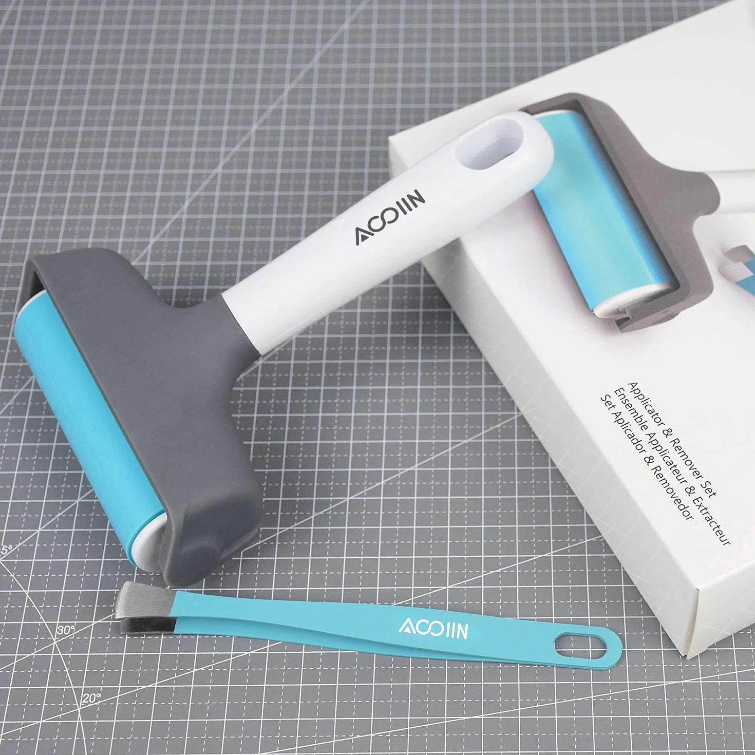Cricut Brayer Rullo con Pinzette in Gomma per Rimozione Rulli e Tappetini Stampaggio