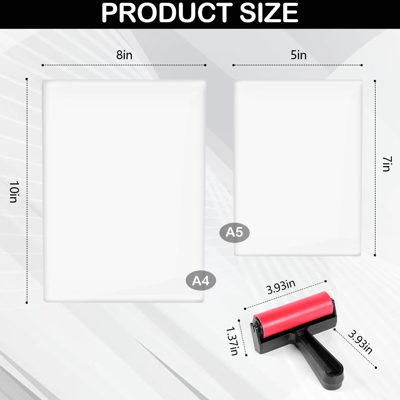 Lastra Per Stampa In Gel 5x7 8x10 Pollici Impermeabile A4 A5 Riutilizzabile Con Pennello A Rullo