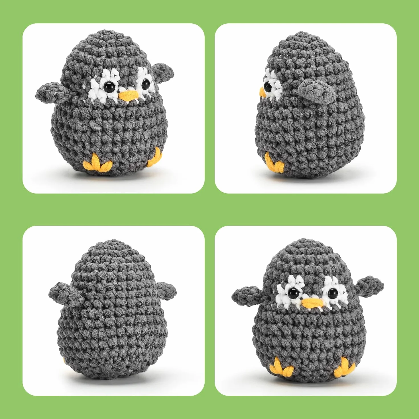 Kit Uncinetto Principianti Amigurumi con Video Tutorial Set Crochet Animale Carino
