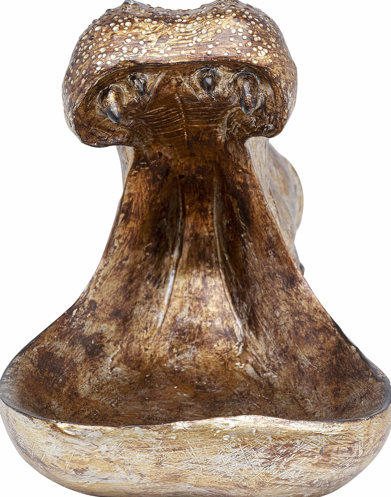 Design figura decorativa Hungry Hippo bronzo 17x15x27 cm poggiaoggetti portacaramelle