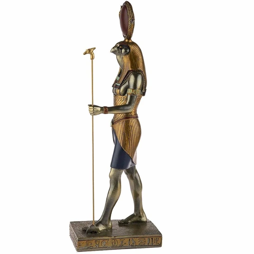 Statua di Ra 31 cm Dio Egizio Statuetta Decorativa Antico Egitto Figurina Egizia Testa di Falco