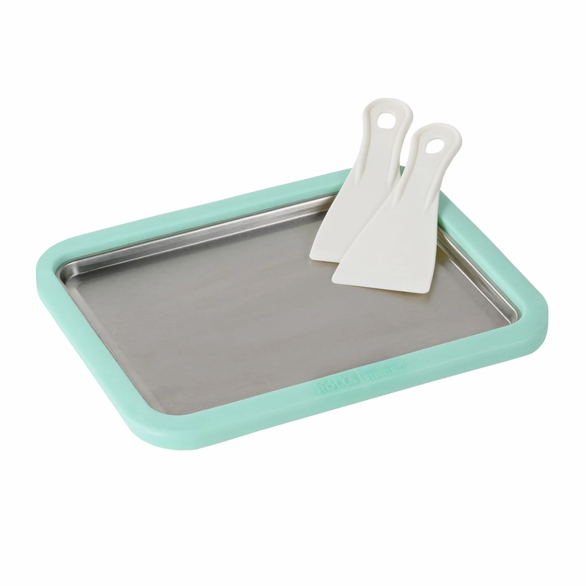 STONELINE by Mr. Ice Cream Rolls ORIGINALE Piastra di Gelato Istantaneo 26x21x3,5 cm con 2 Spatole, Macchina per Gelato Arrotolato