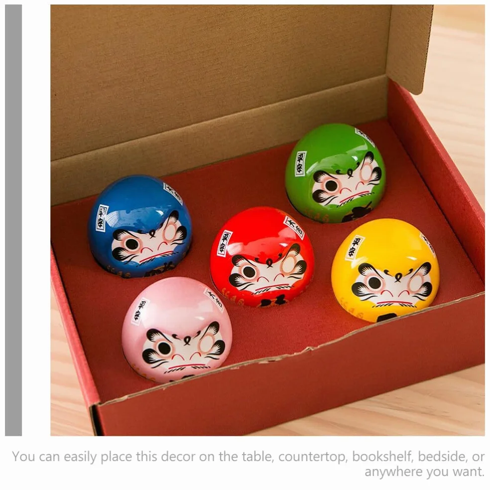 PRETYZOOM Ceramiczna Japońska Daruma Statua Fortuny Figurka Porcelanowa Miniatura