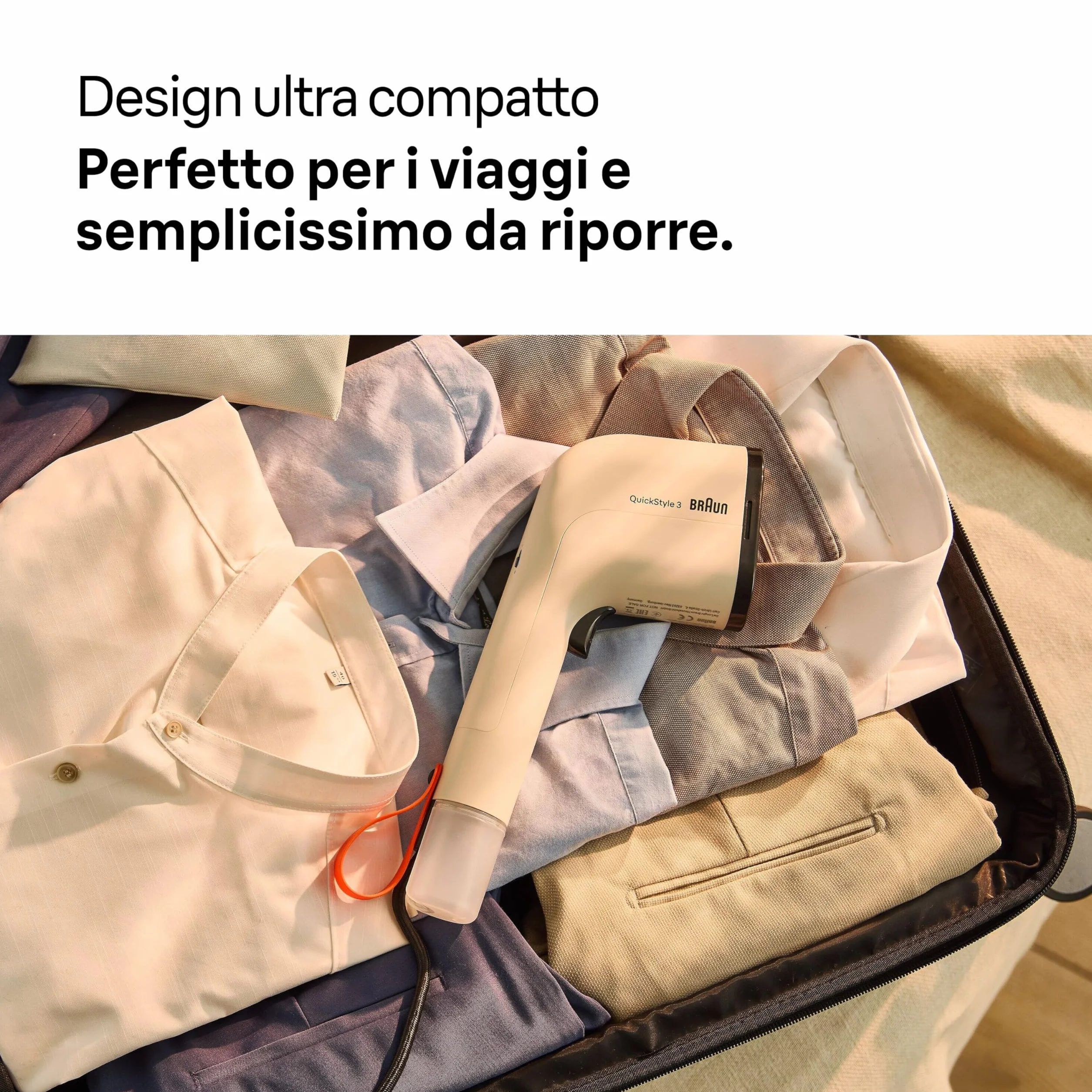Braun QuickStyle 3 Ferro a Vapore Verticale 1100W 20g/min 70ml Beige