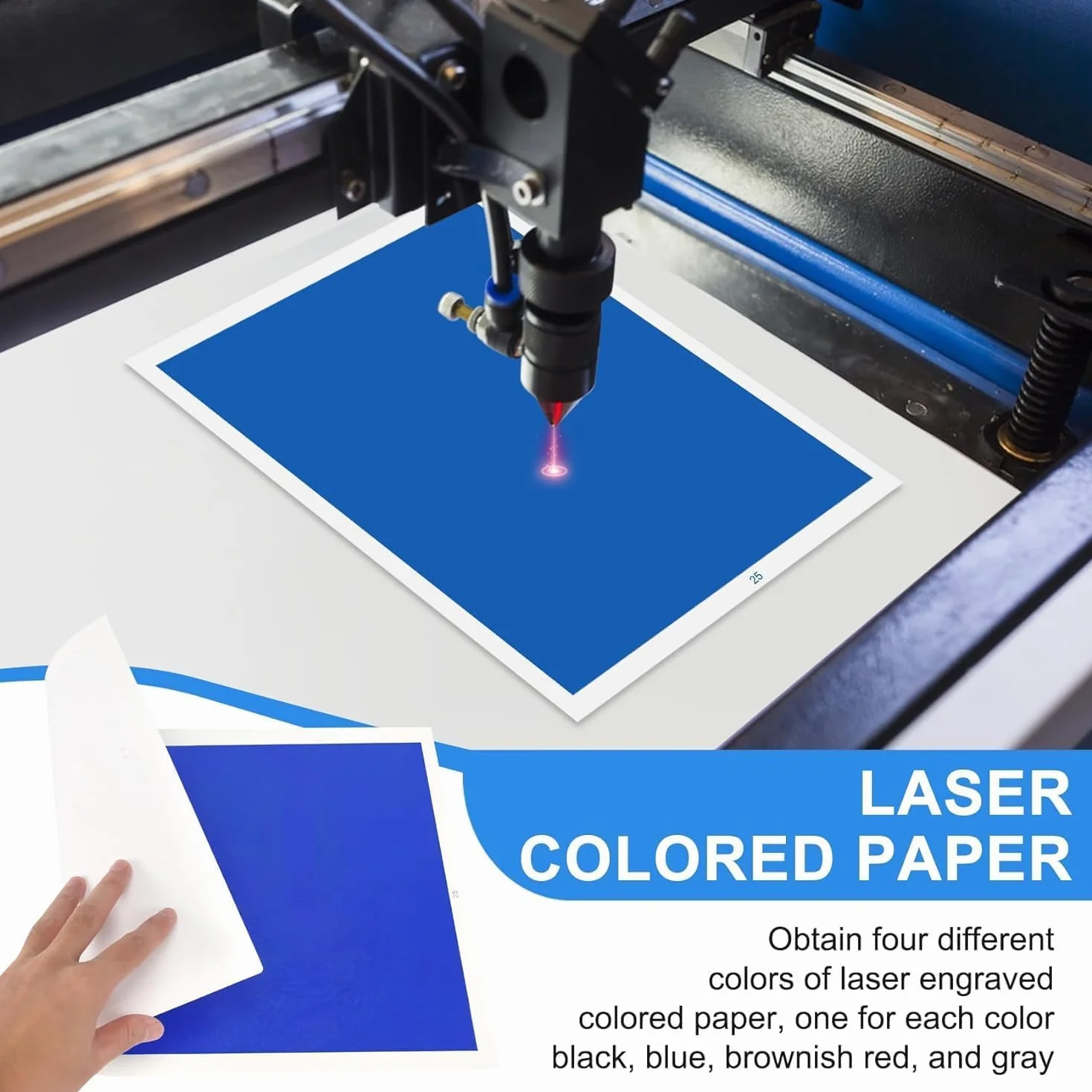 Carta multicolore per incisione laser 27x39 cm non metallica per fai da te ceramica pietre