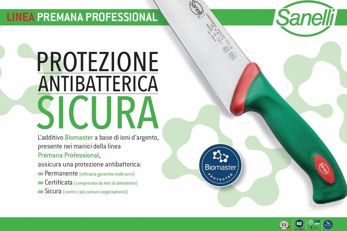 Sanelli Premana Coltello Disosso, Acciaio Inossidabile, Verde, 12 cm