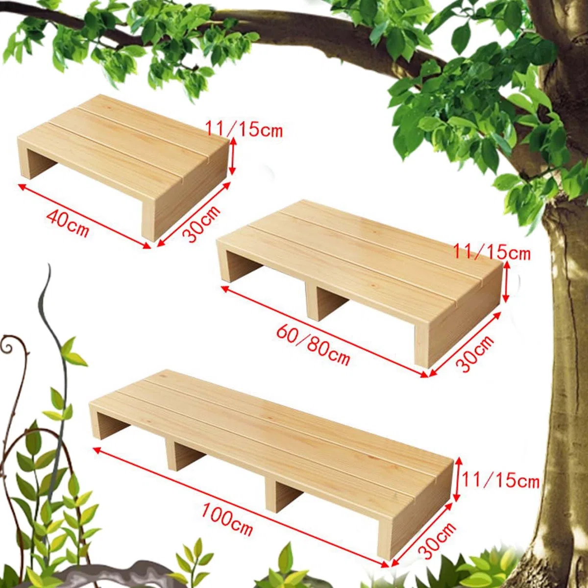 Sgabello in legno massello,Poggiapiedi sotto La Scrivania, per letti alti di altezza con fondo antiscivolo, nessun montaggio richiesto, per interni ed esterni.