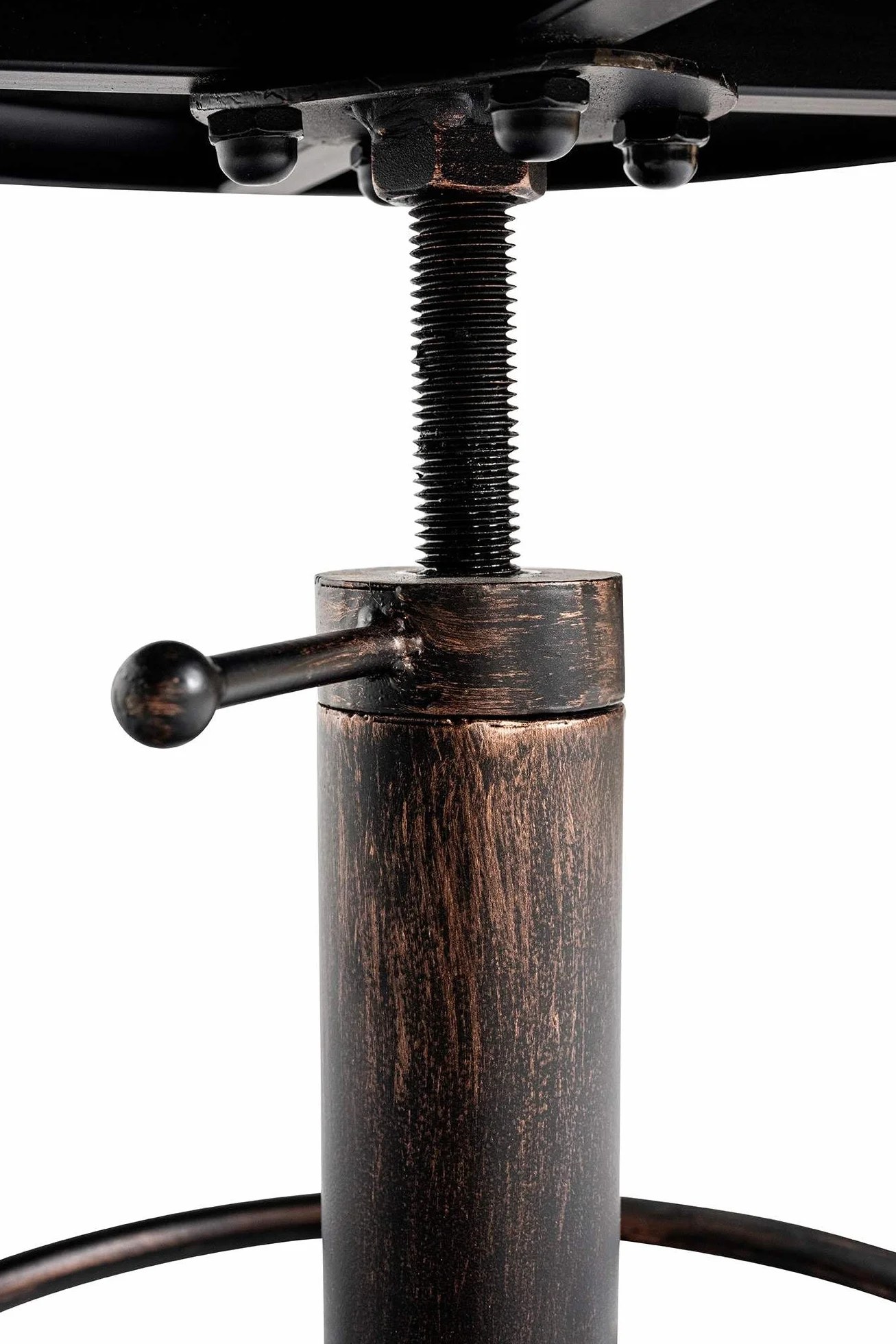 CLP Set di 2 sgabelli Destin in similpelle I Sgabello imbottito regolabile in altezza I Sgabello imbottito dal design industriale, Colore:bronzo