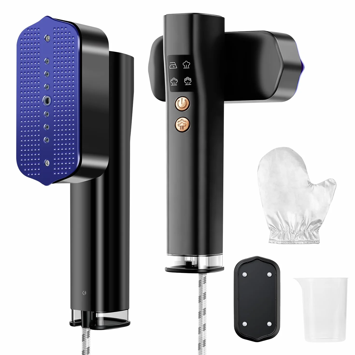 Stiratore Verticale a Vapore 1300W 110-240V 2-in-1 Ferro da Stiro da Viaggio Mini Riscaldamento Rapido 15s 800g Leggero Portatile