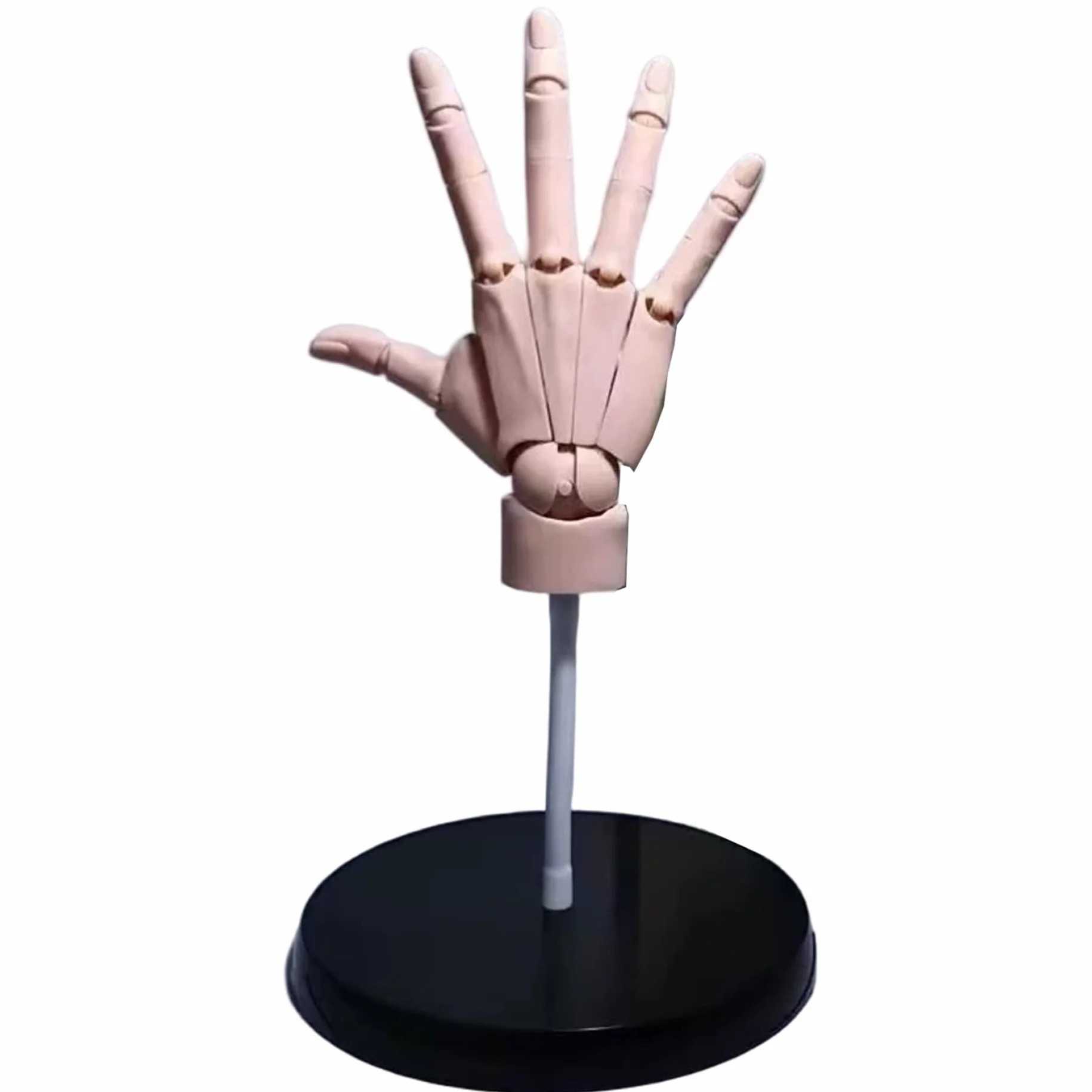 Modello di mano flessibile articolata in PVC con giunto e base mobile per disegno e pittura