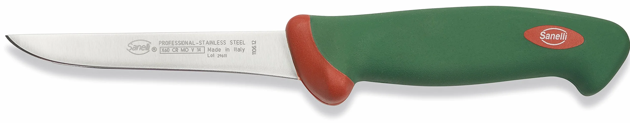 Sanelli Premana Coltello Disosso, Acciaio Inossidabile, Verde, 12 cm