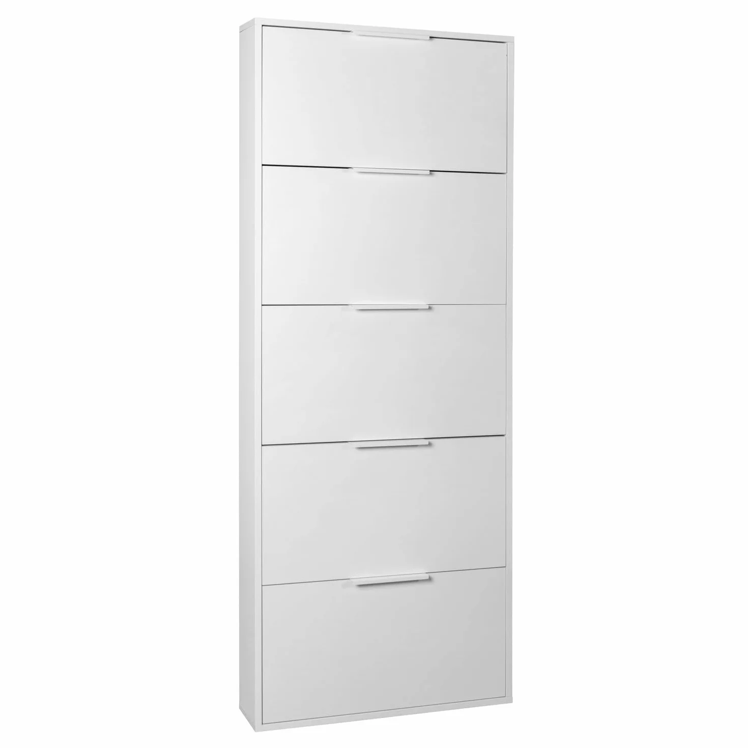 Composad Scarpiera Slim ESPRESSO 5 Ribalte 65x173,5x15 cm Bianco Made in Italy