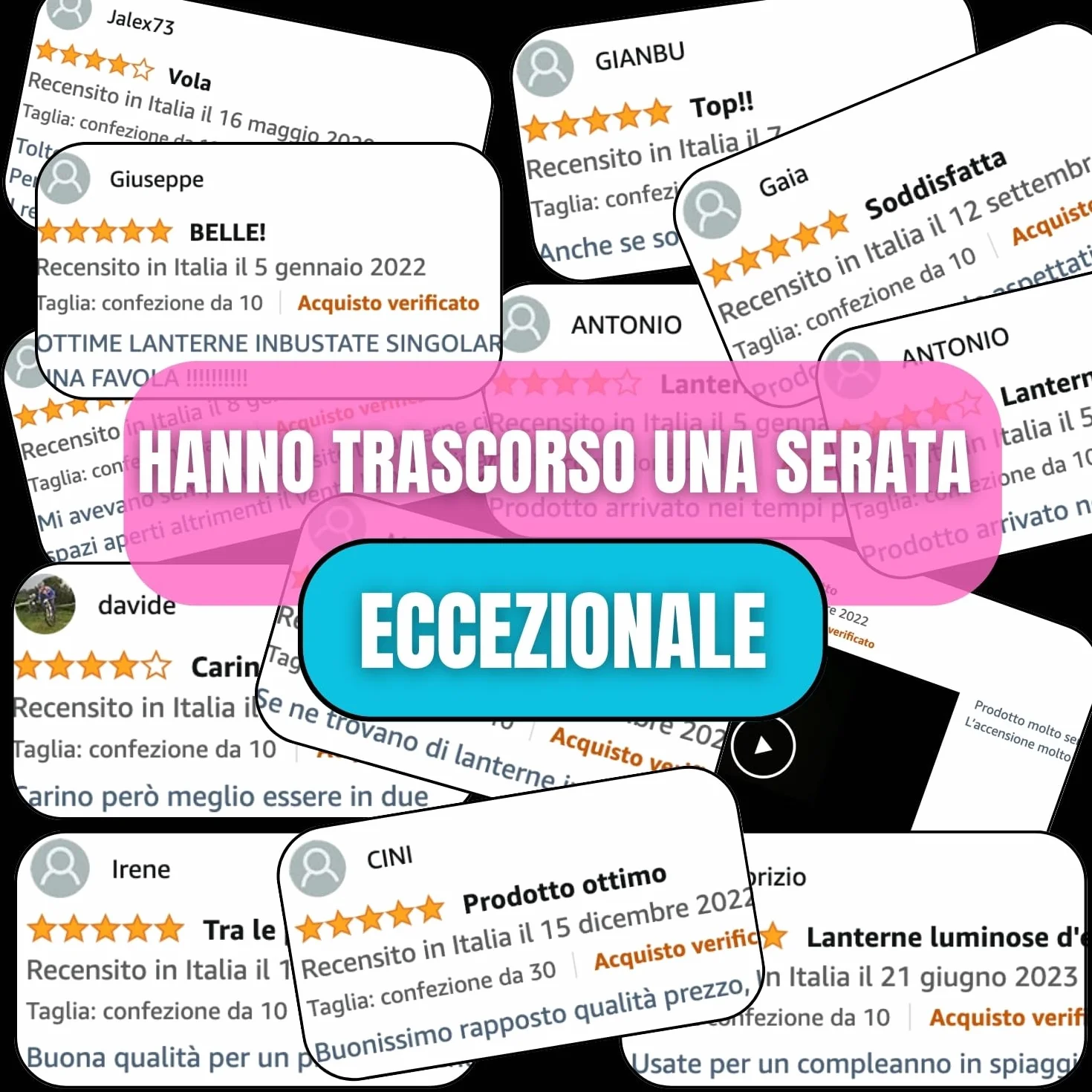 TellementHappy lanterna cinese volante 90 x 60 cm 10 pezzi blu carta biodegradabile